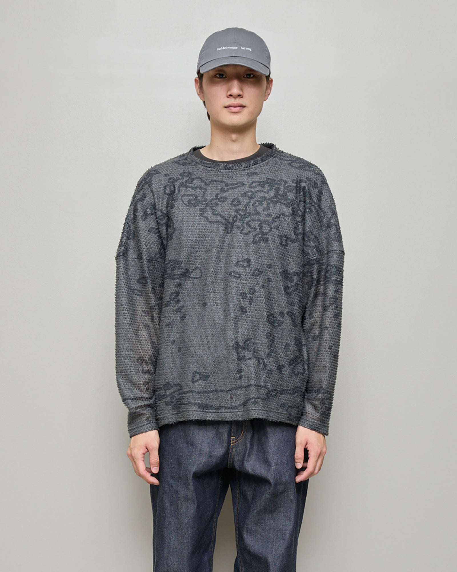 POLARTEC®︎ ALPHA DIRECT PATTERN SWEATER (Asphalt)