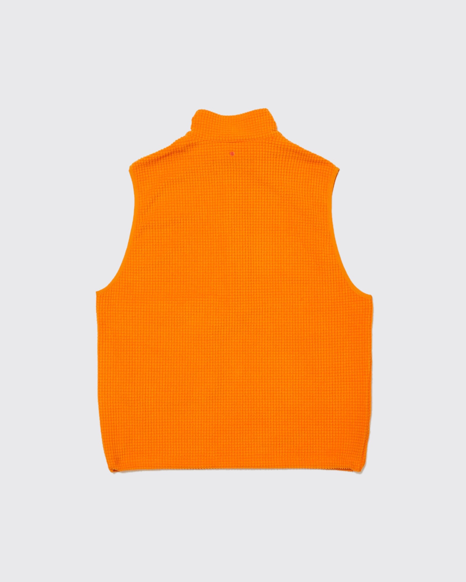 DETACHABLE SLEEVE GRID FLEECE PULL OVER (Orange)