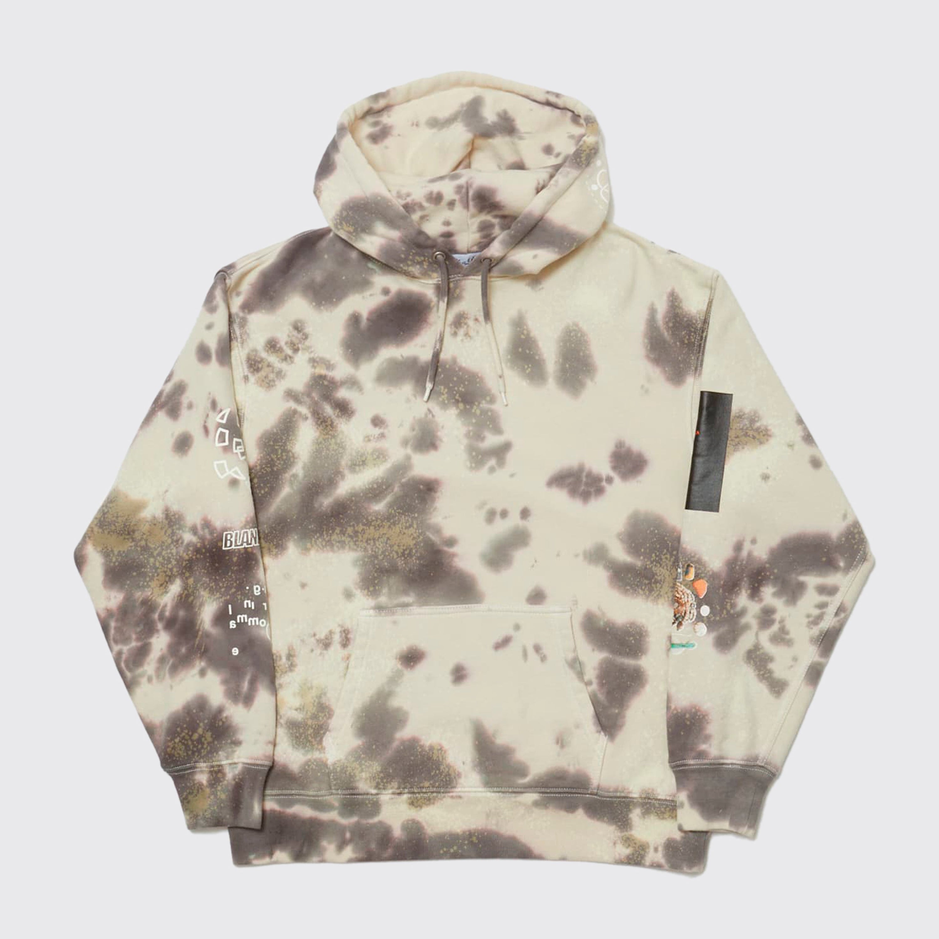 BLANKMAG x Bal "ELLE SHOWERING OUTSIDE" TIE DYE HOODIE (Gray)