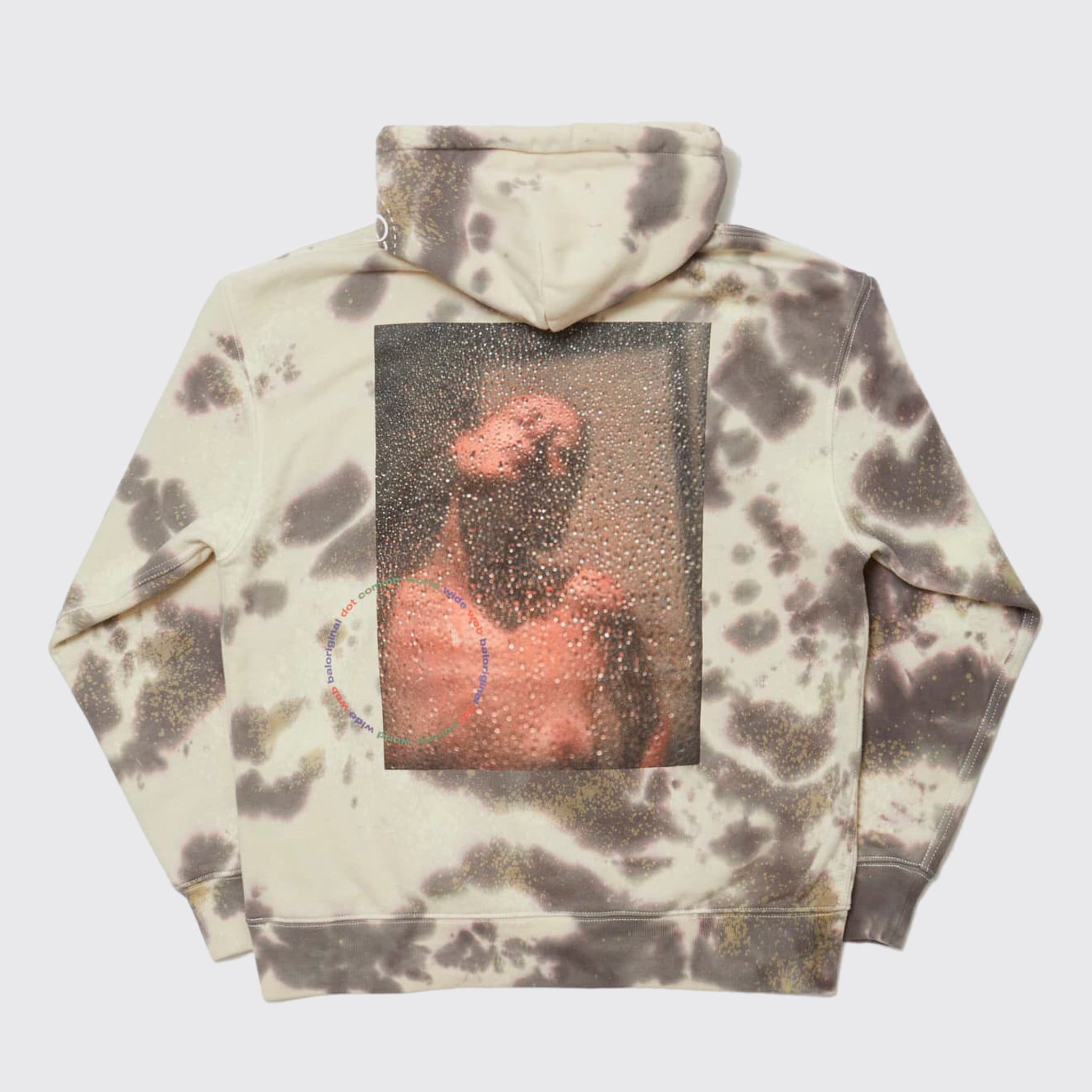 BLANKMAG x Bal "ELLE SHOWERING OUTSIDE" TIE DYE HOODIE (Gray)
