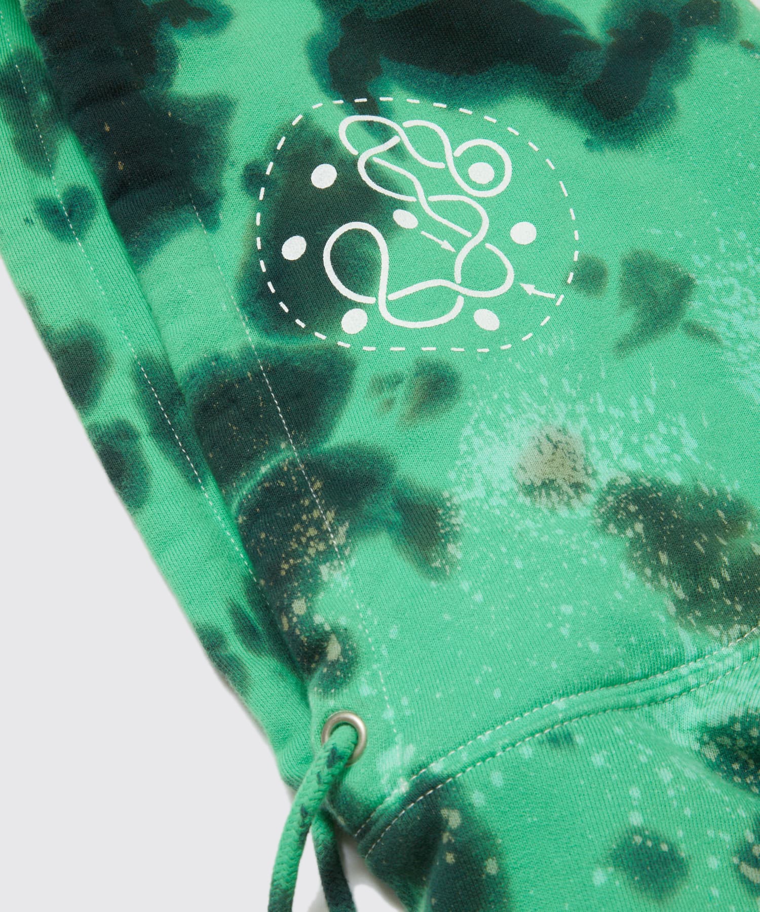 BLANKMAG x Bal "ELLE SHOWERING OUTSIDE" TIE DYE HOODIE (Green)