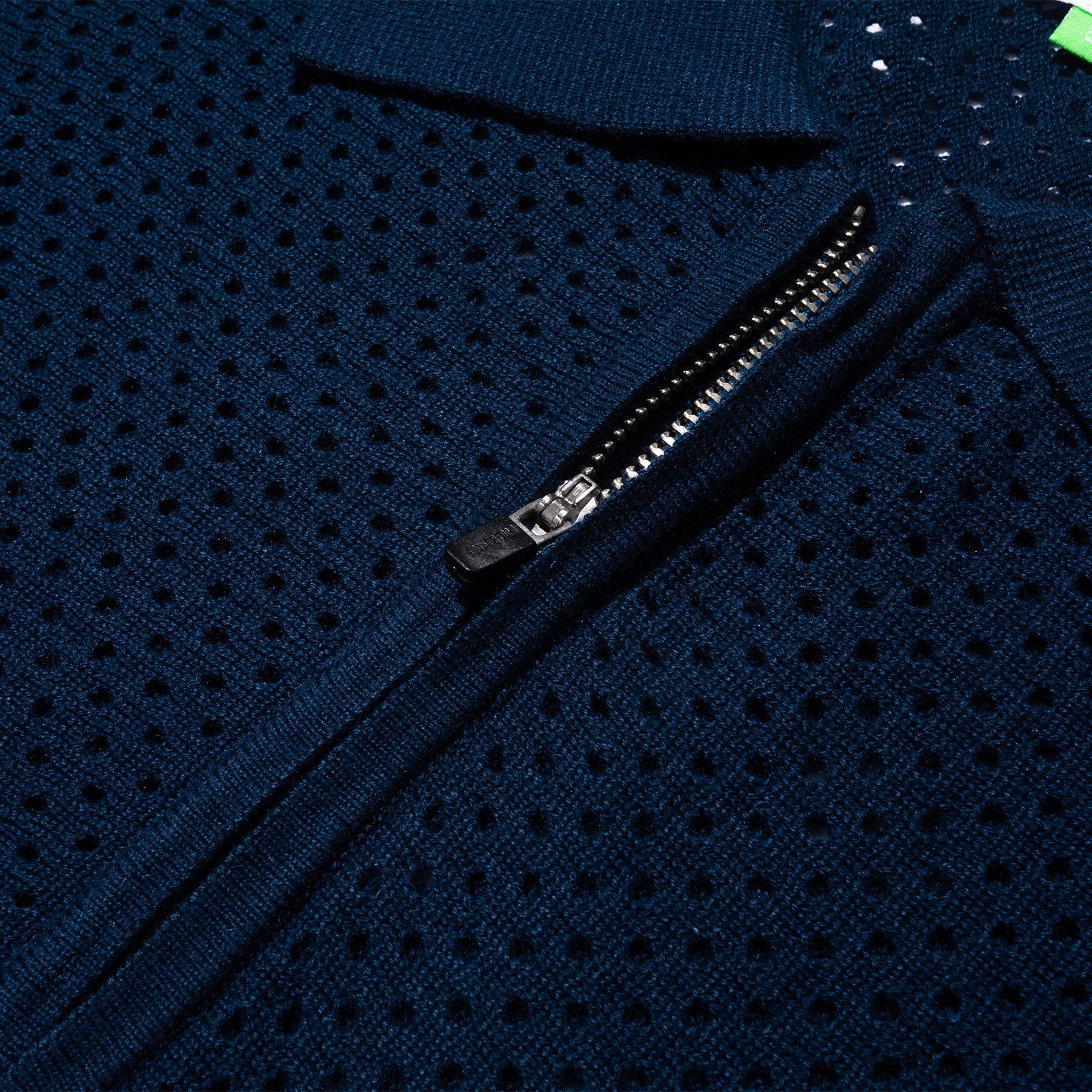 VENT KNIT STRIPPED ZIP C-SWEAT (Navy)
