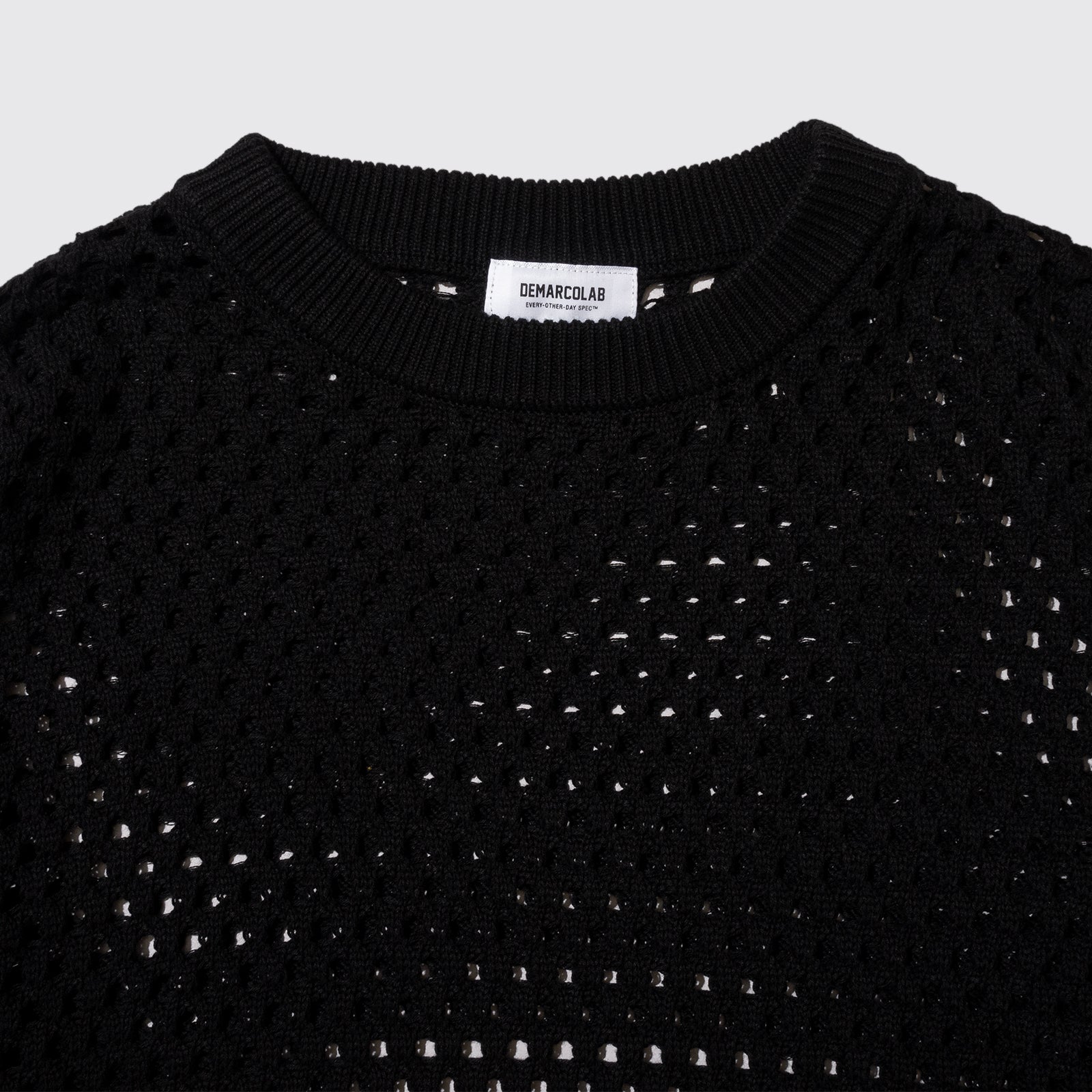 LG VENT KNIT CREWNECK SW (Black)