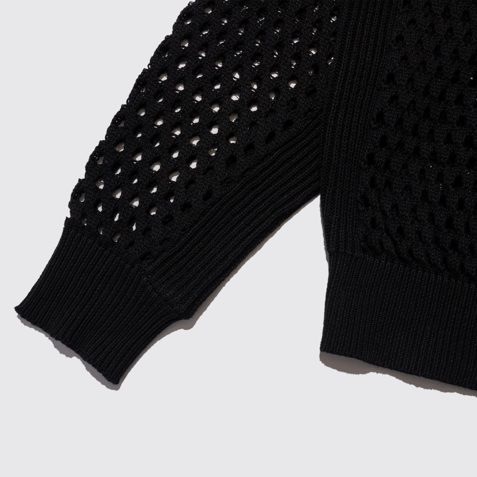 LG VENT KNIT CREWNECK SW (Black)