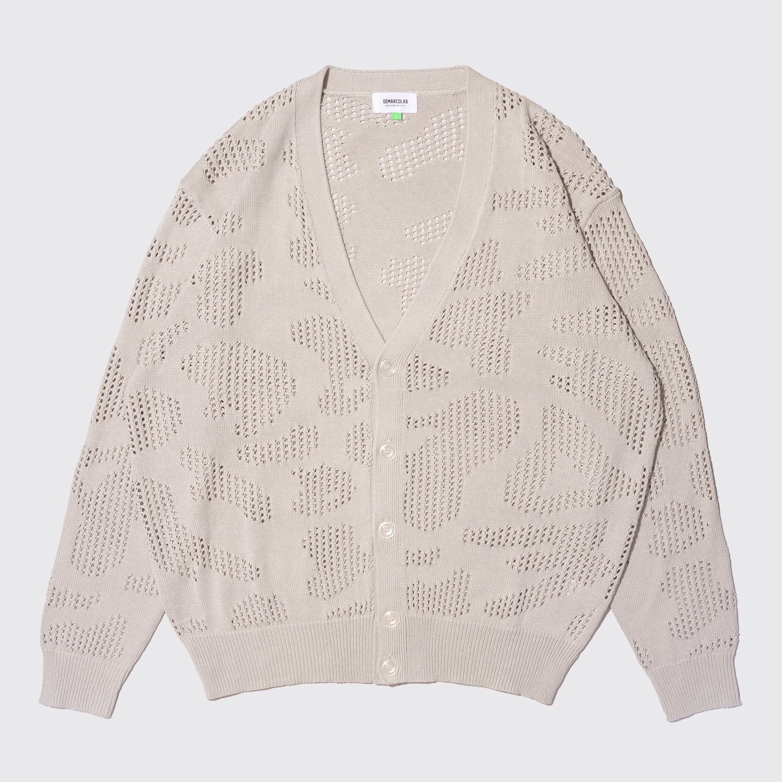 CAMO VENT KNIT CARDIGAN (Ivory)