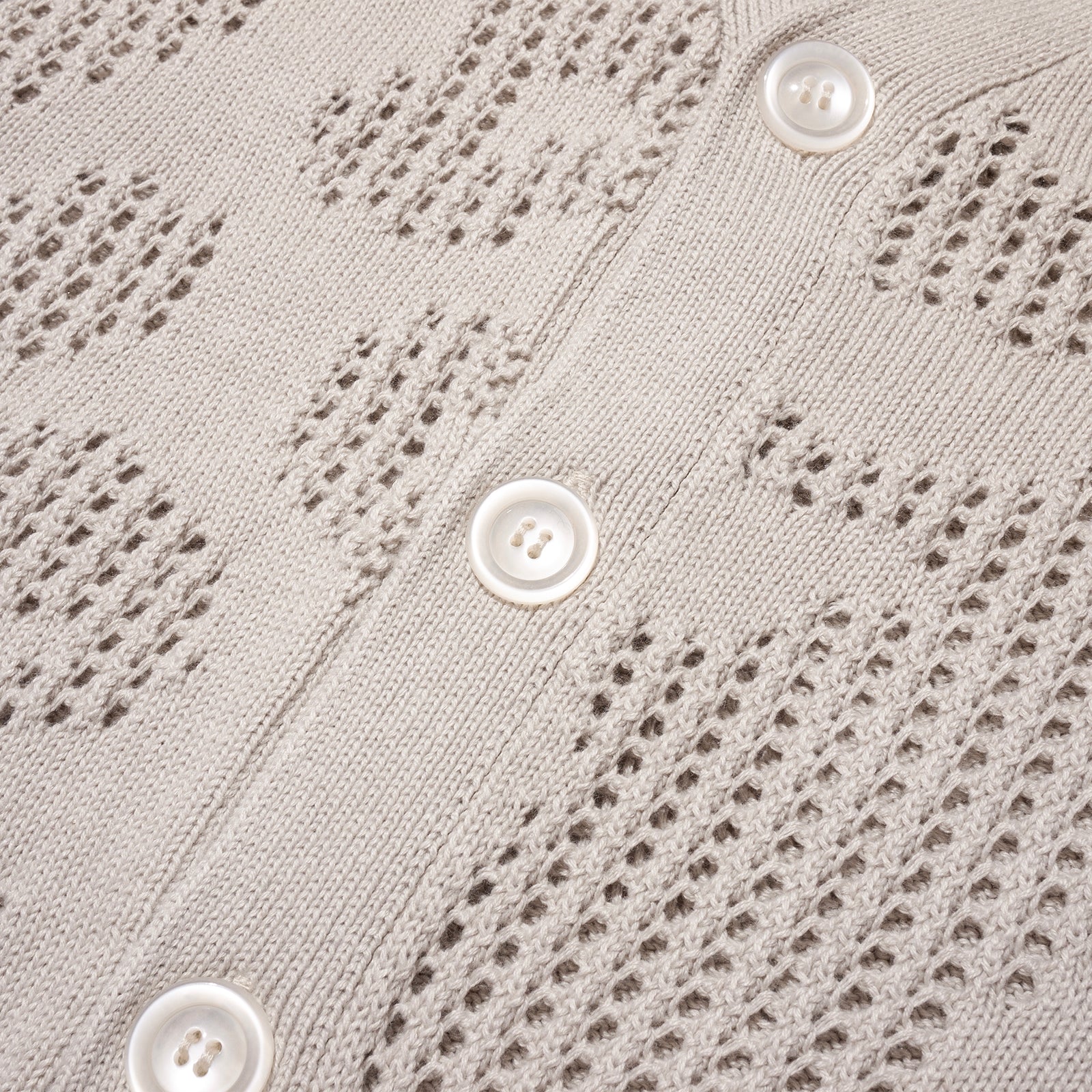 CAMO VENT KNIT CARDIGAN (Ivory)