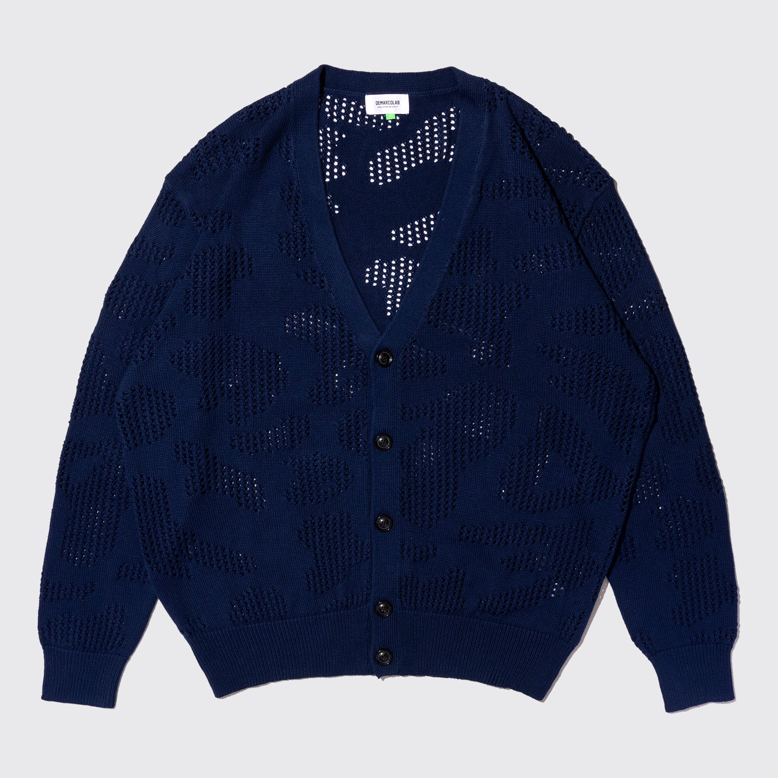 CAMO VENT KNIT CARDIGAN (Navy)