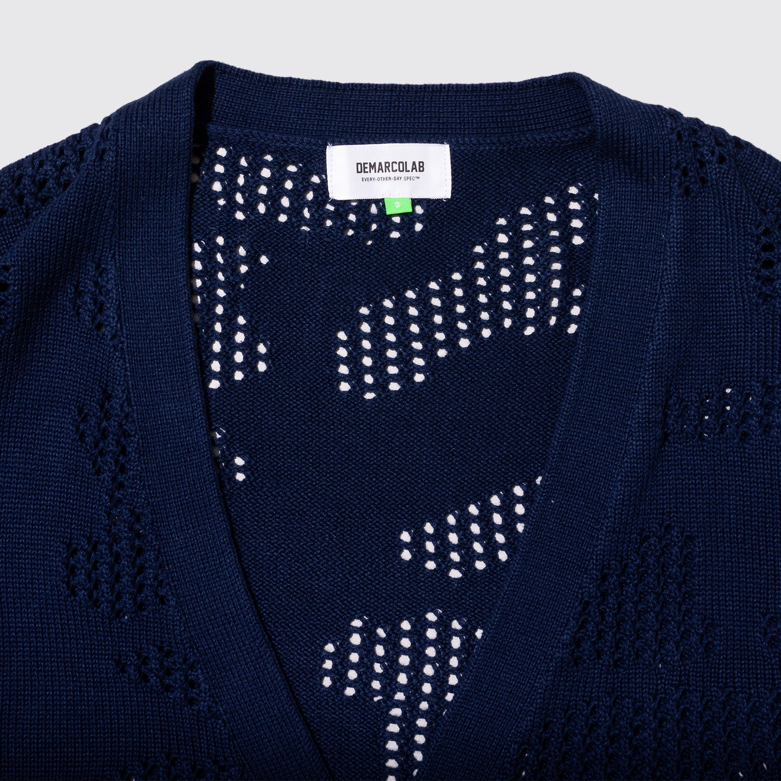 CAMO VENT KNIT CARDIGAN (Navy)