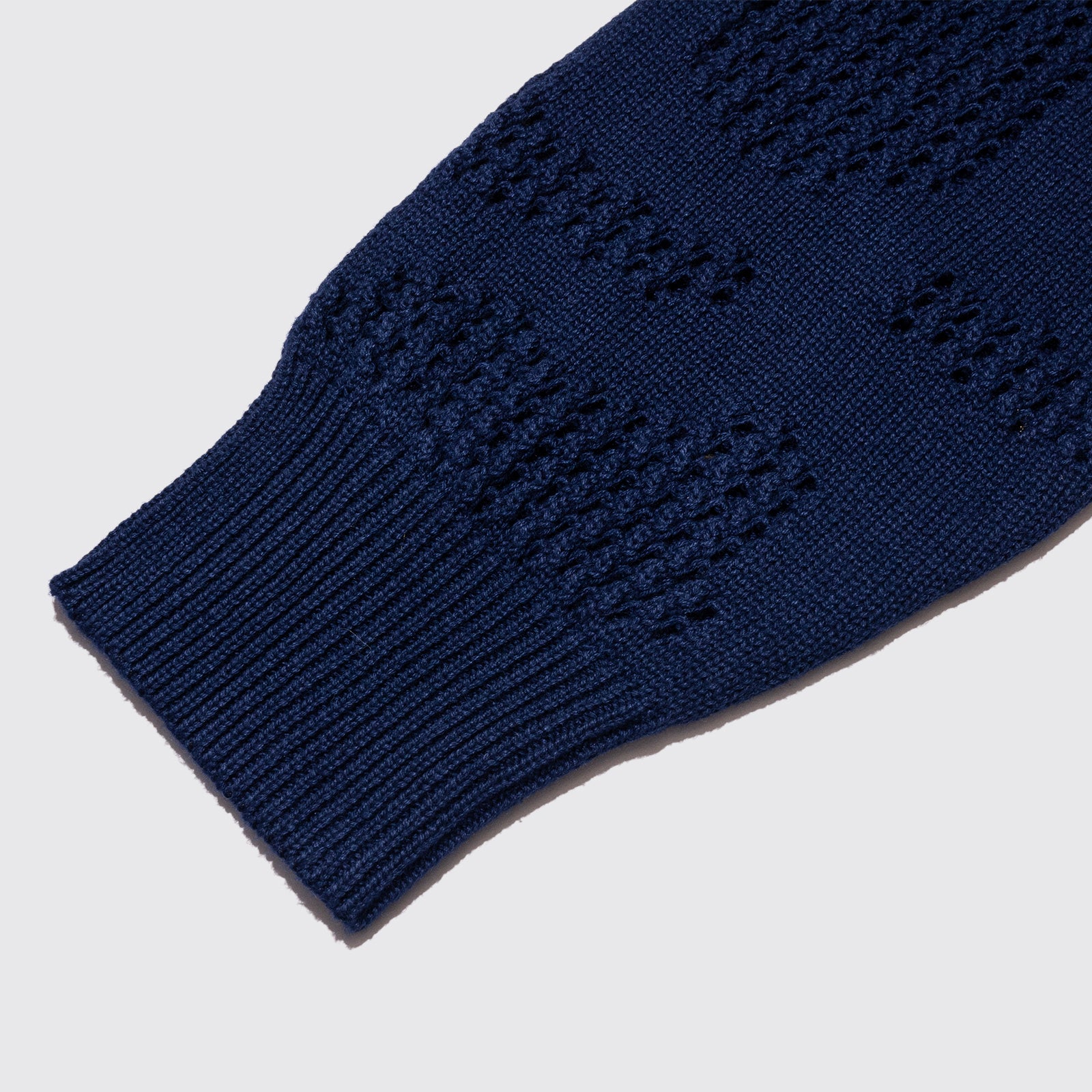 CAMO VENT KNIT CARDIGAN (Navy)