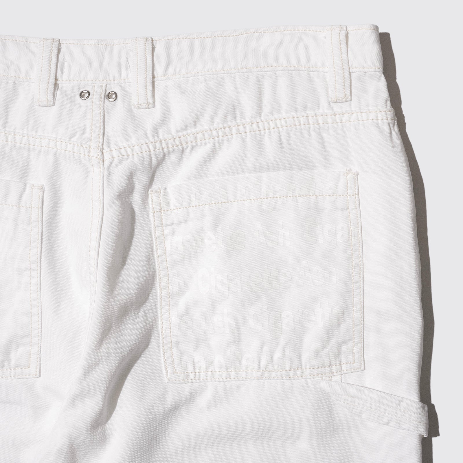ASHTRAY DOUBLE KNEE PANTS (White)