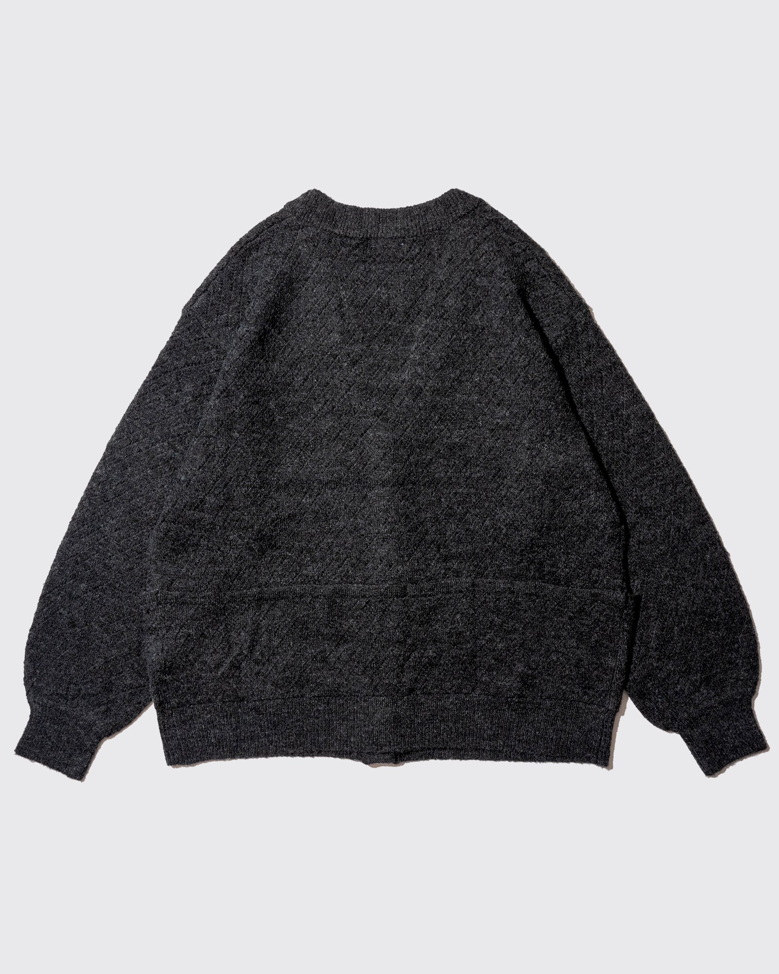 SLASH VENT KNIT CARDIGAN (Black)