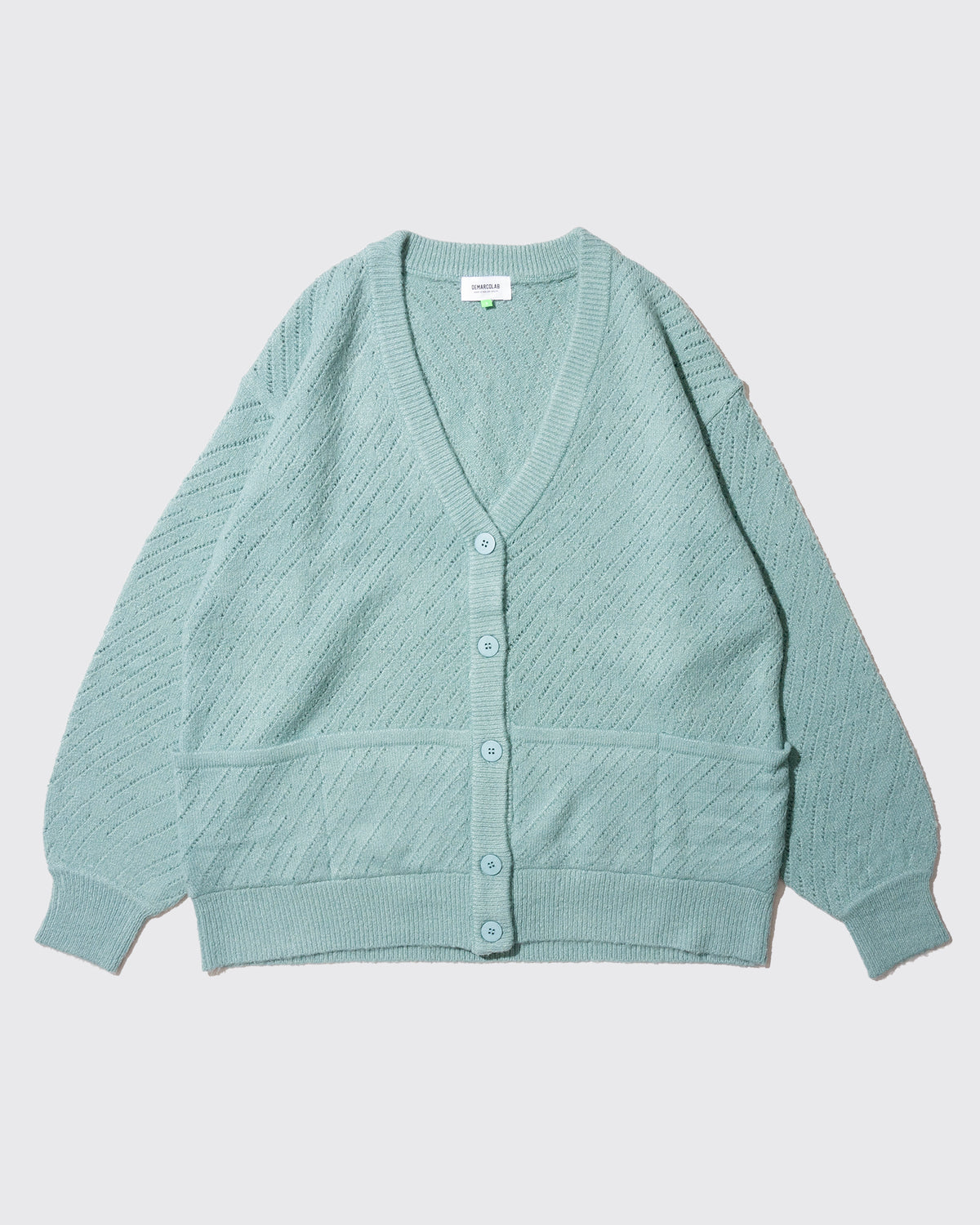 SLASH VENT KNIT CARDIGAN (Turquoise)