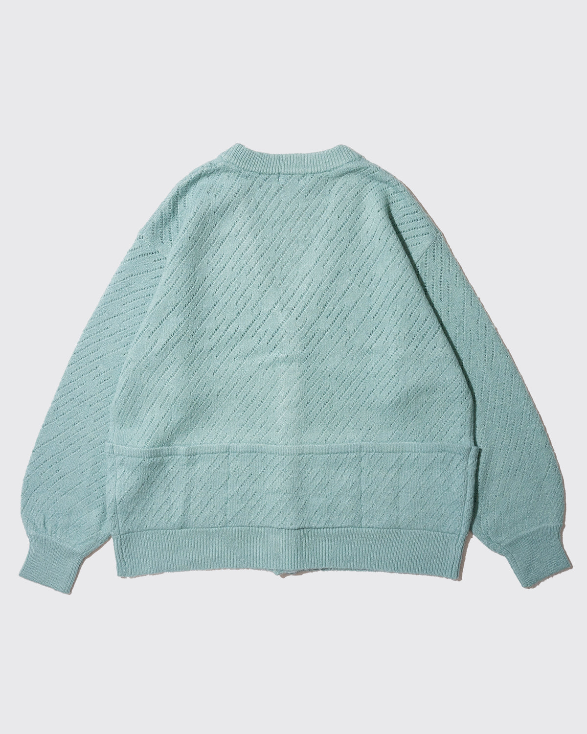 SLASH VENT KNIT CARDIGAN (Turquoise)