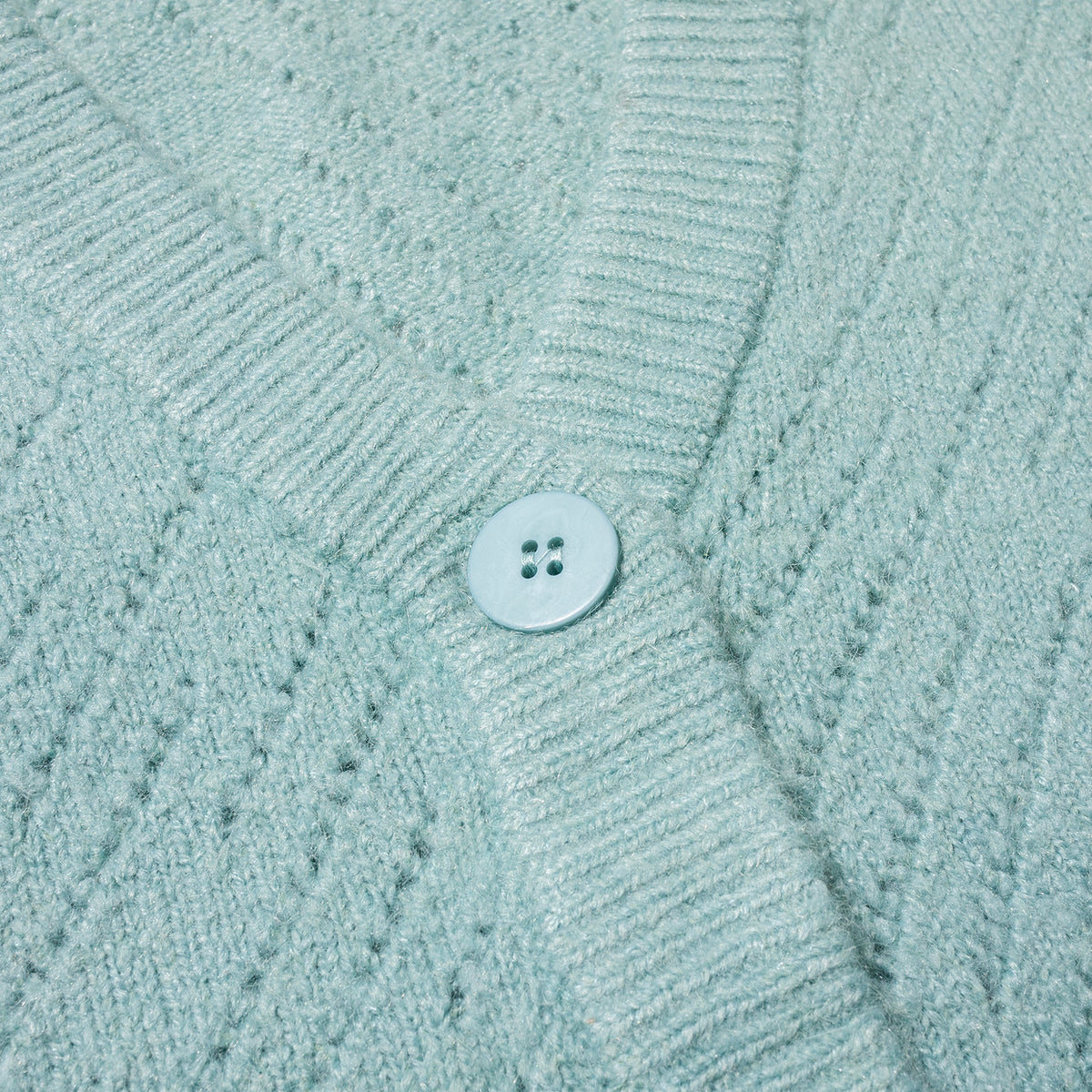 SLASH VENT KNIT CARDIGAN (Turquoise)