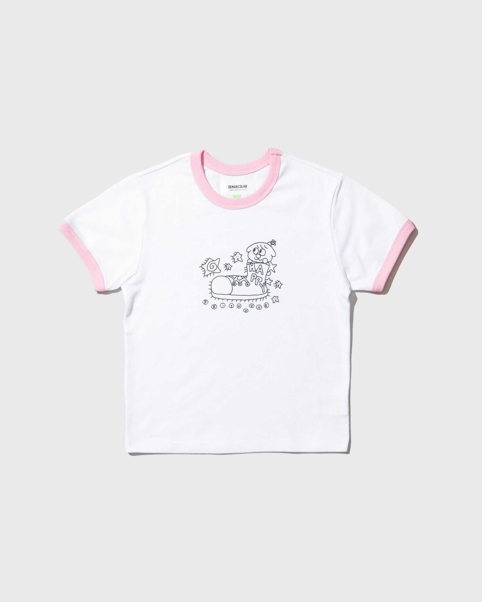 HAPPY MINI RINGER TEE (White)