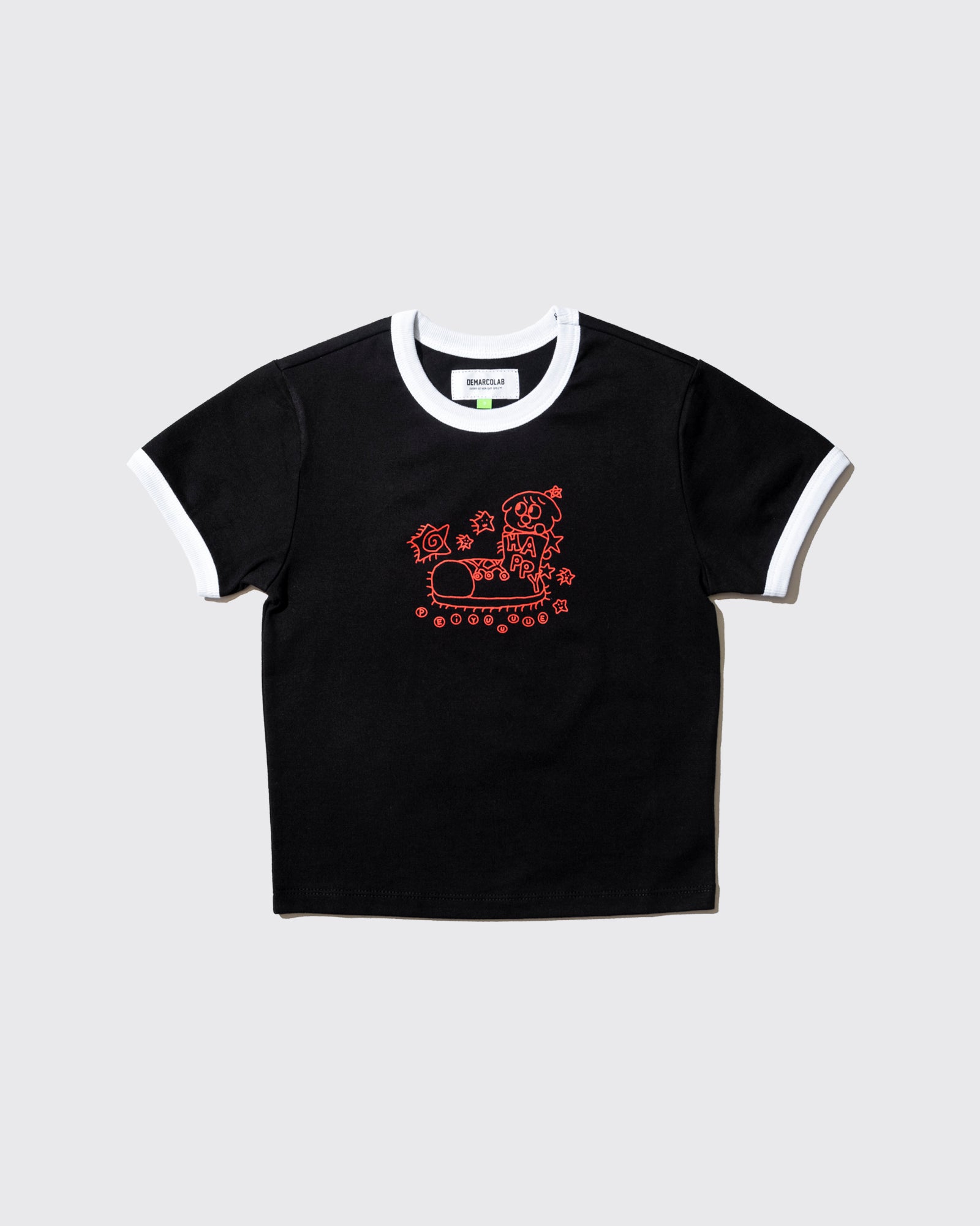 HAPPY MINI RINGER TEE (Black)