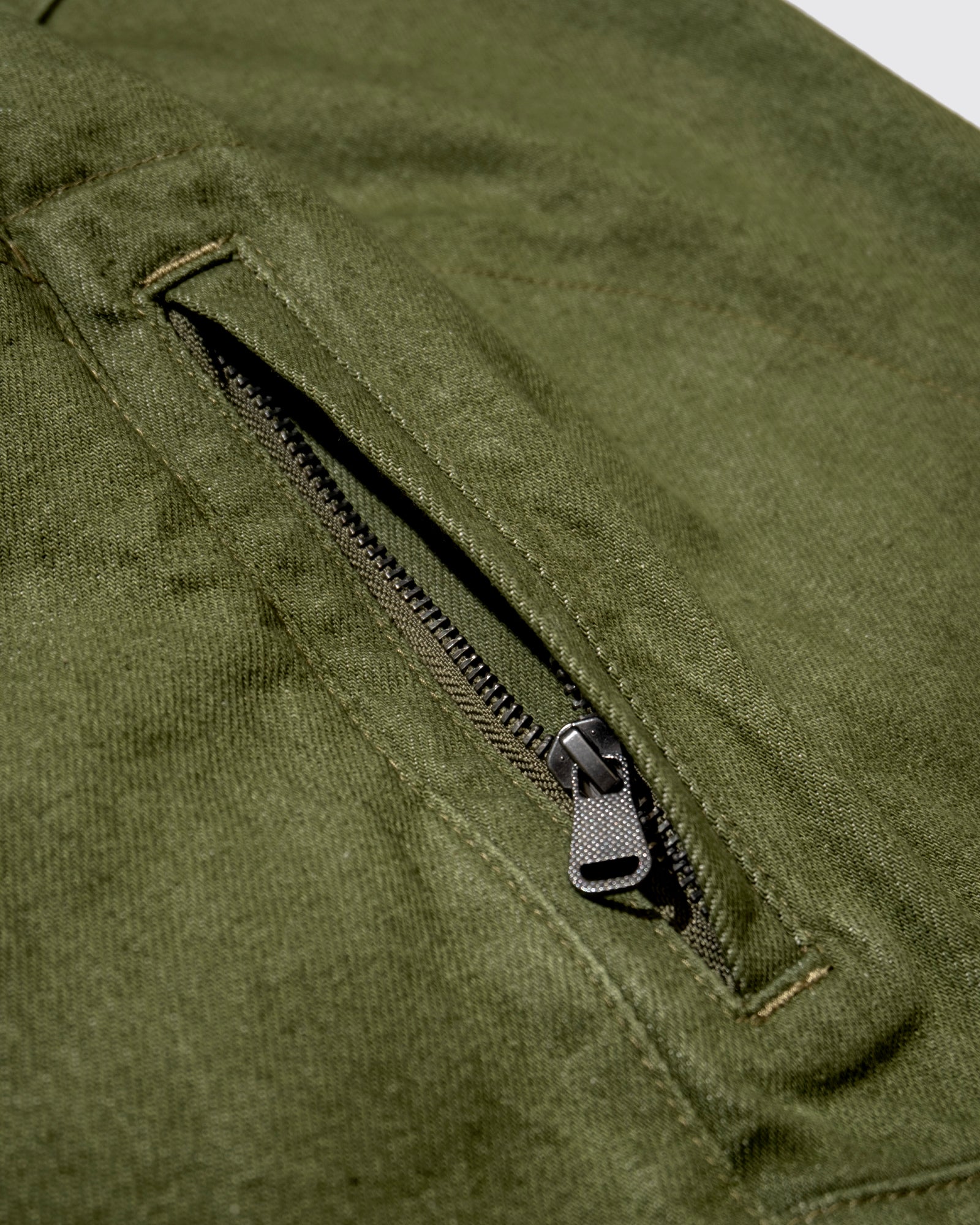 MOTO DENIM SHORTS (Green)