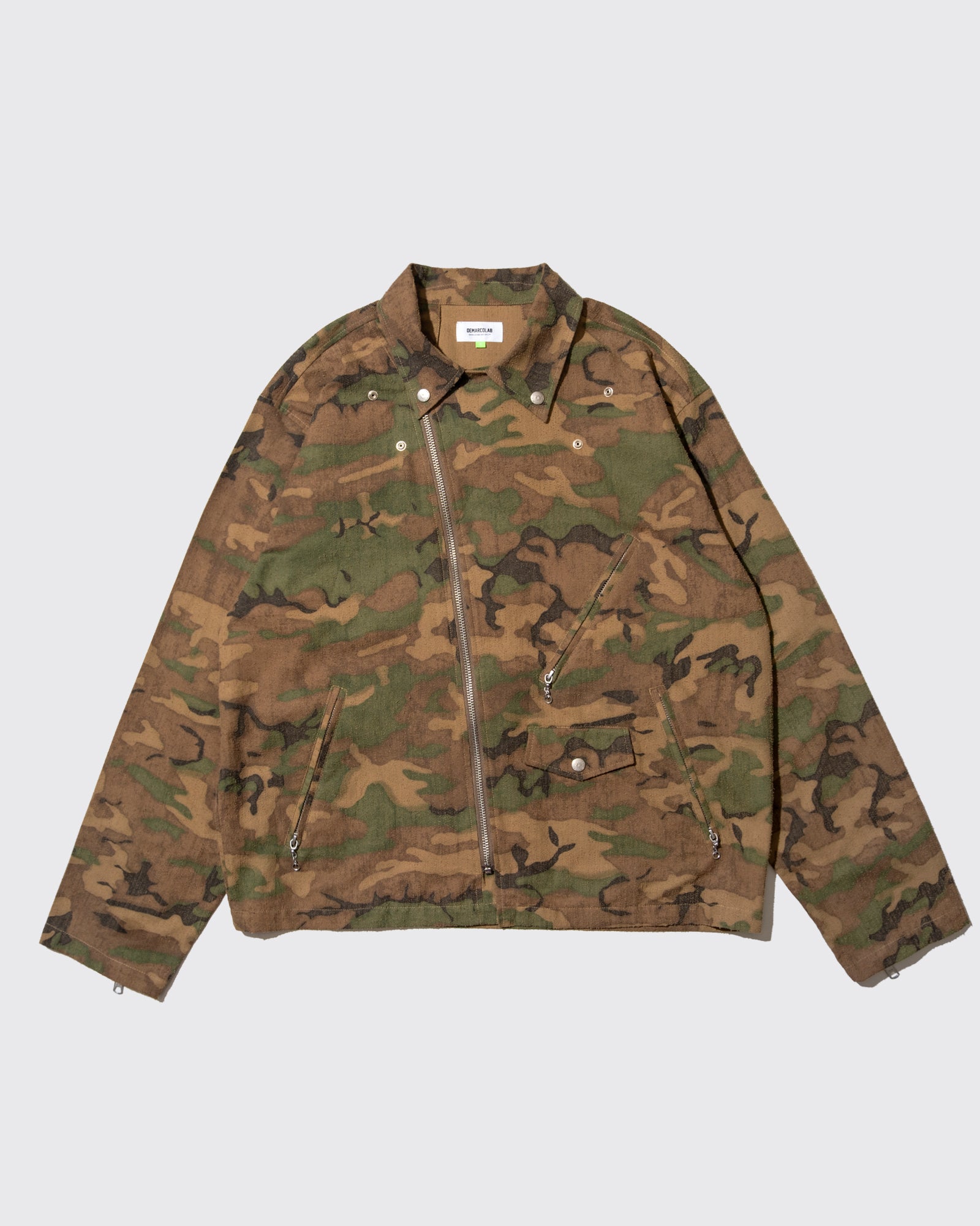 DISTRESSED CAMO SIM-RIDERS JKT