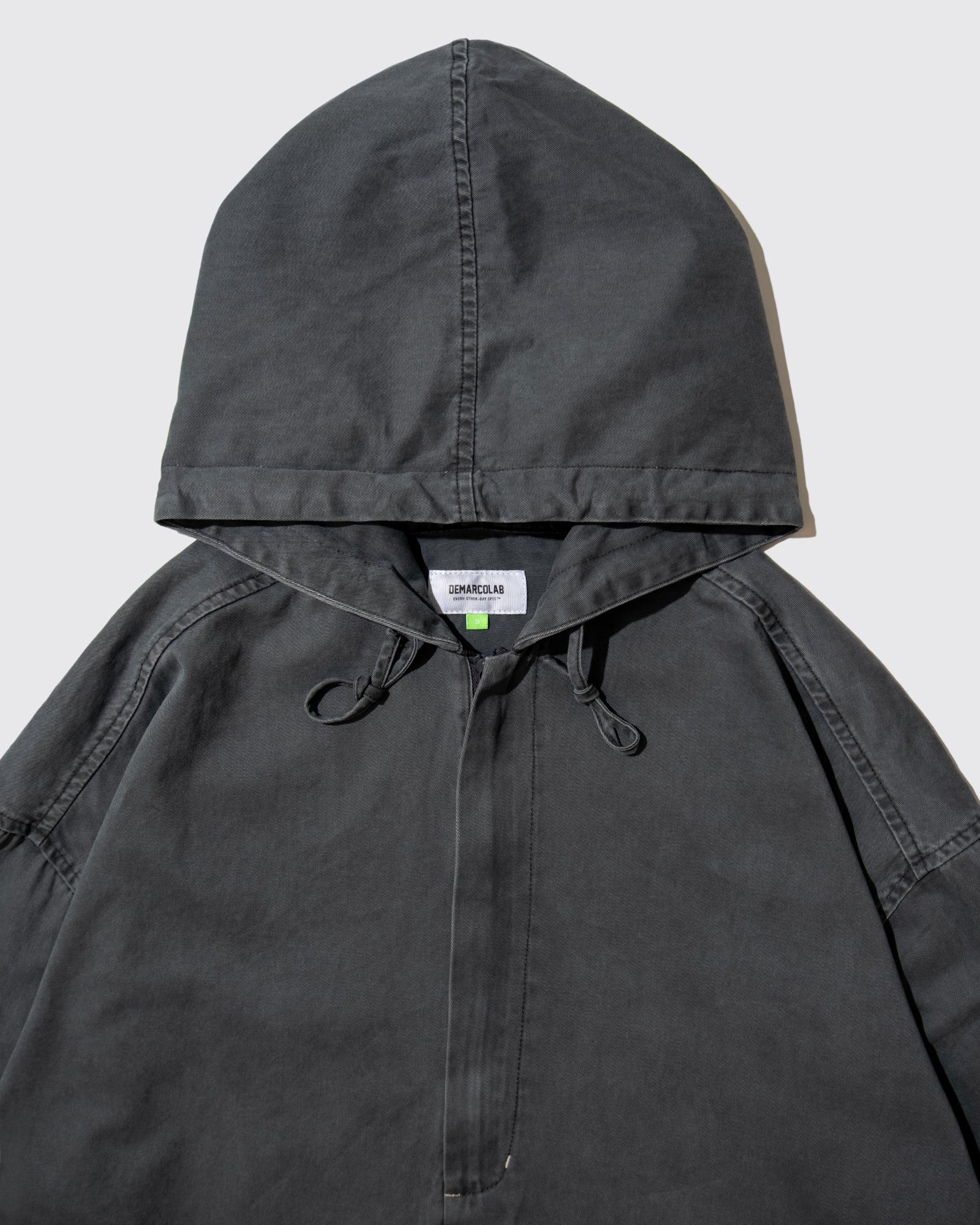 1NE2WO DENIM ZIP HOOD OVERSHIRT (Grey)