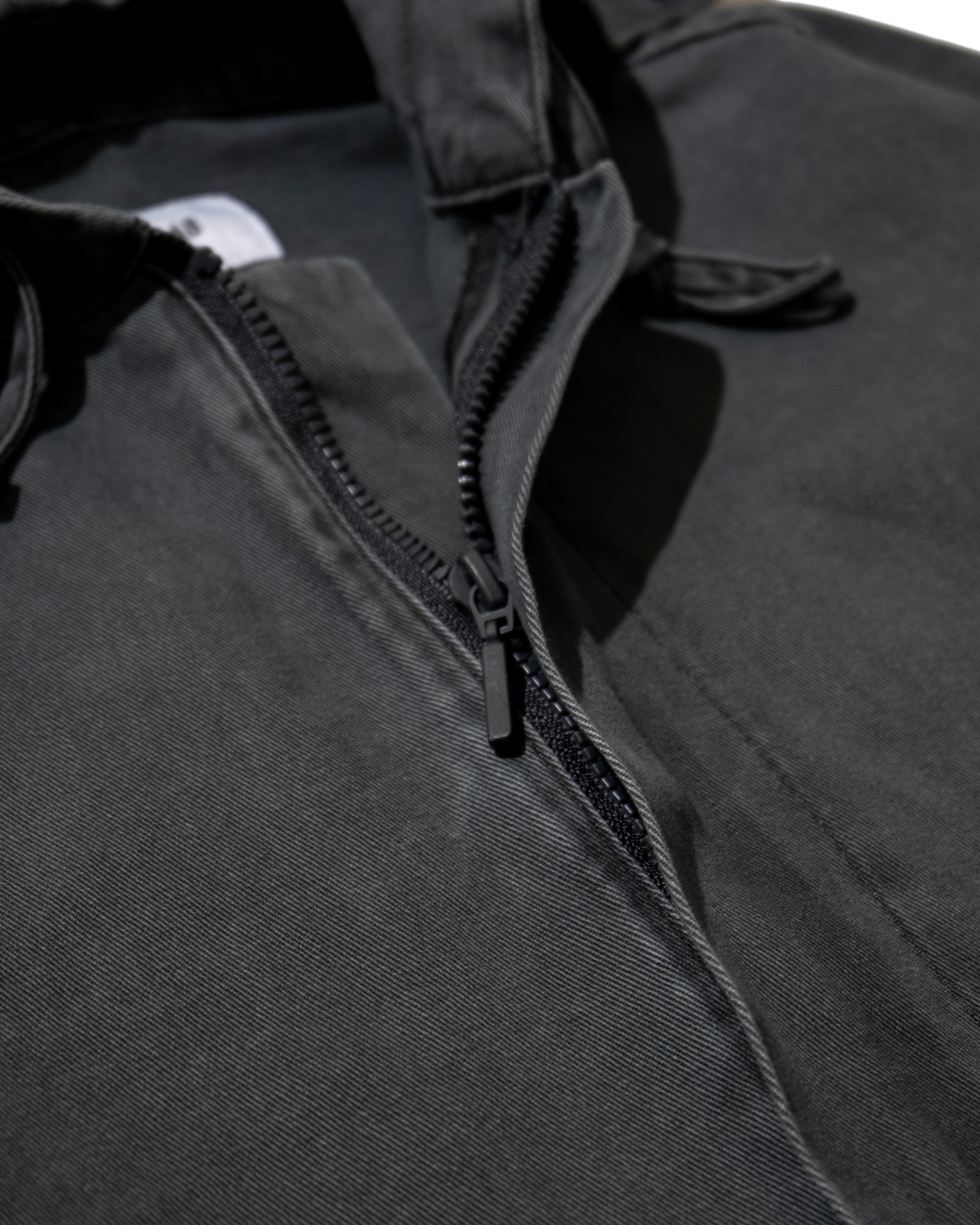 1NE2WO DENIM ZIP HOOD OVERSHIRT (Grey)