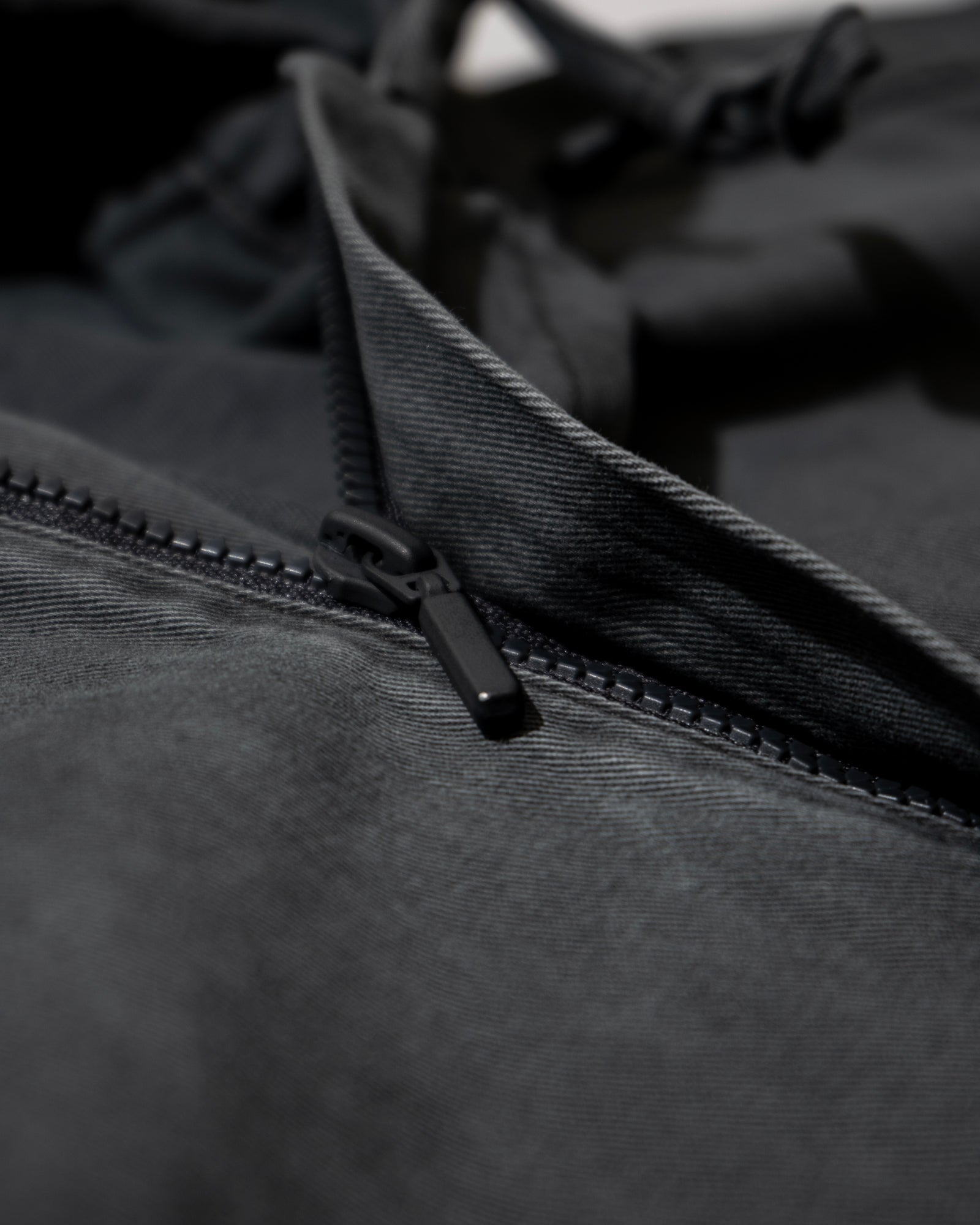 1NE2WO DENIM ZIP HOOD OVERSHIRT (Grey)