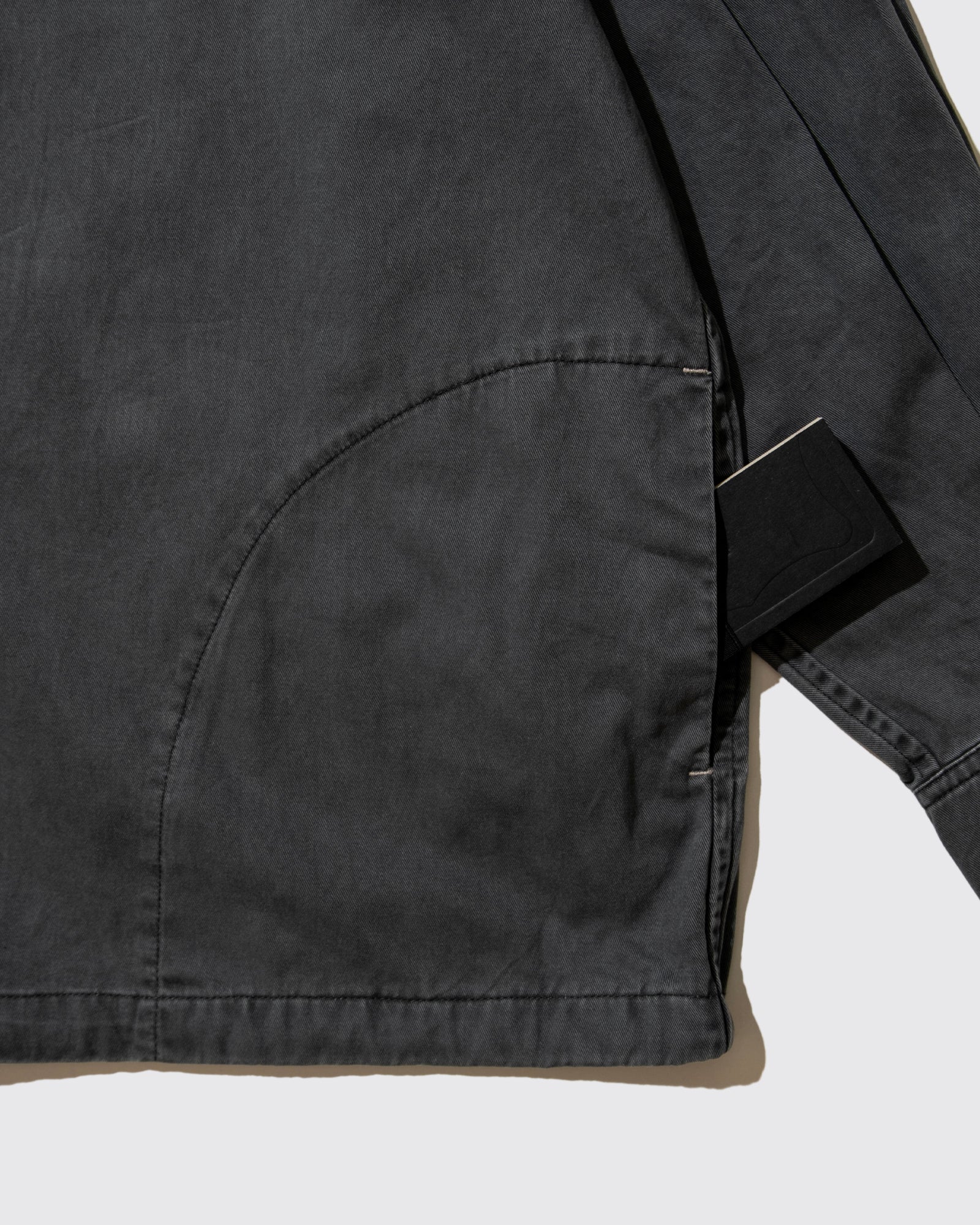 1NE2WO DENIM ZIP HOOD OVERSHIRT (Grey)