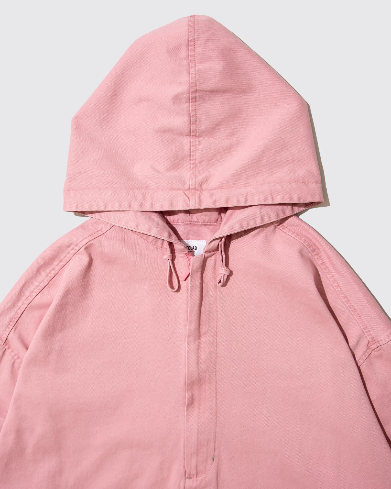 1NE2WO DENIM ZIP HOOD OVERSHIRT (Pink)