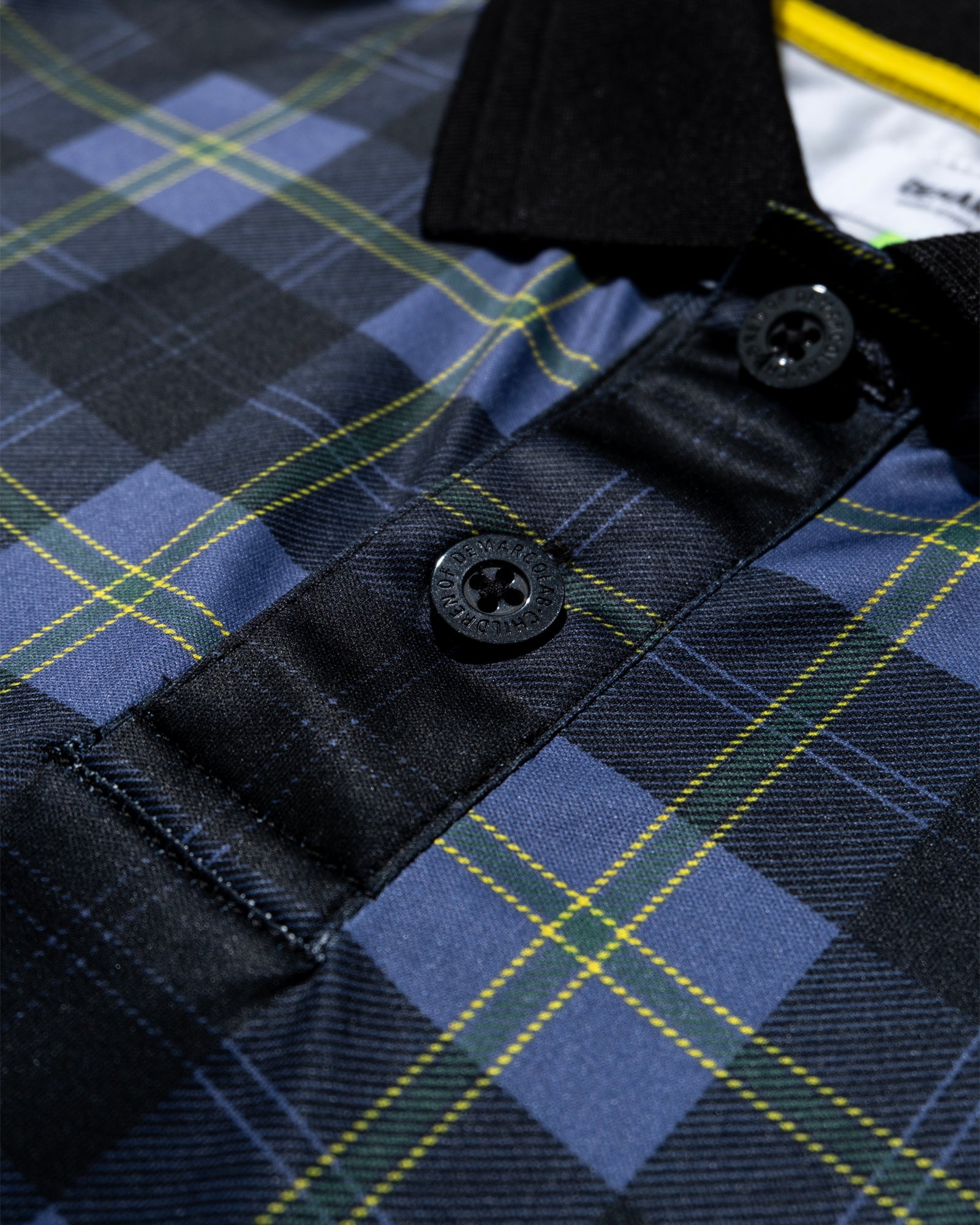 PLAID KUN S/S POLO (Navy)