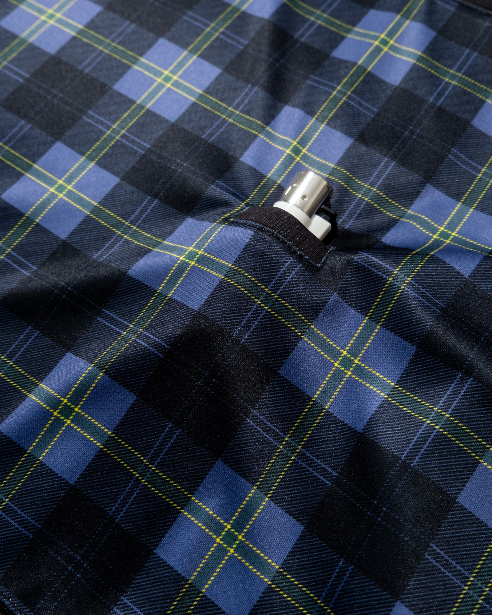 PLAID KUN S/S POLO (Navy)