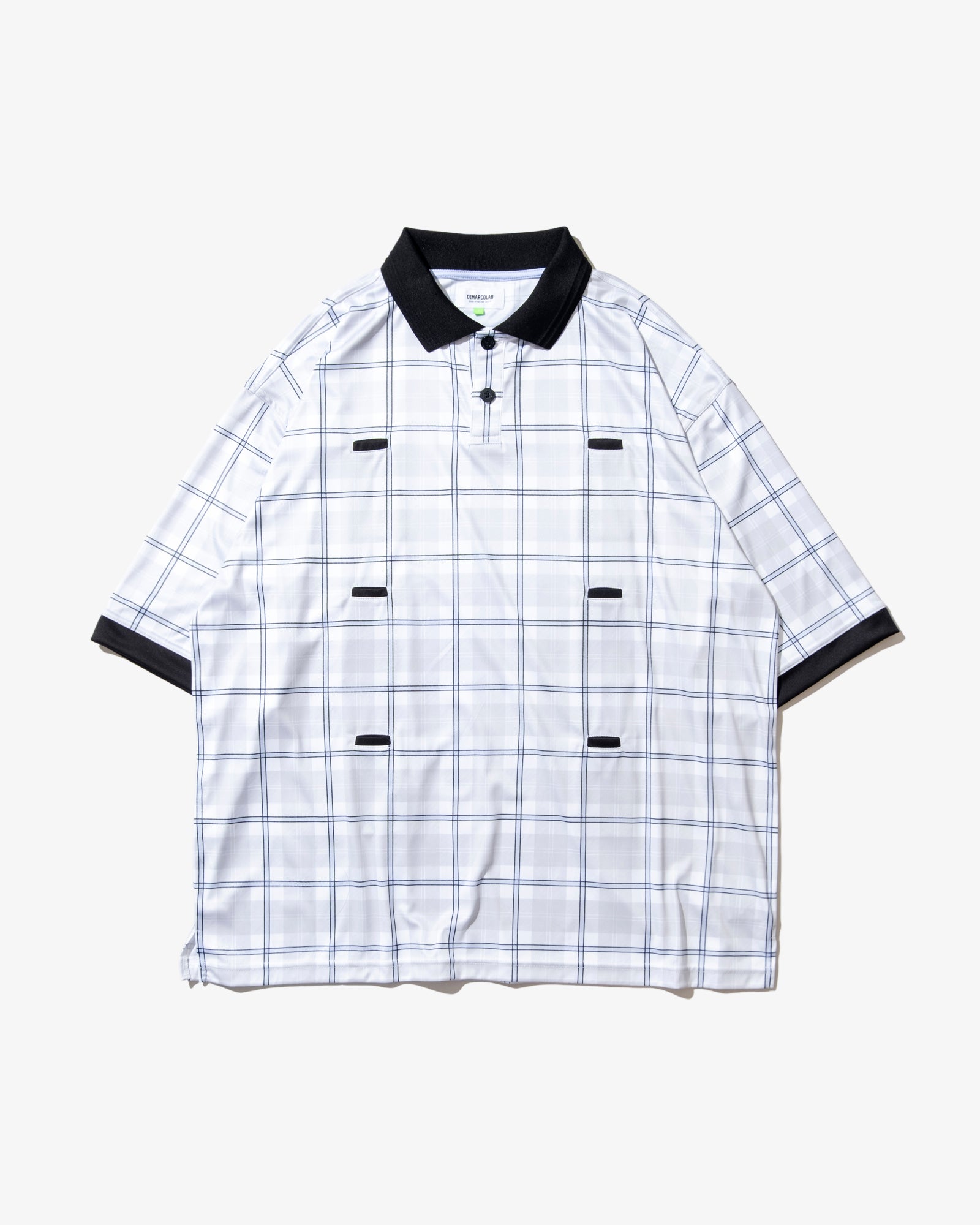 PLAID KUN S/S POLO (White)