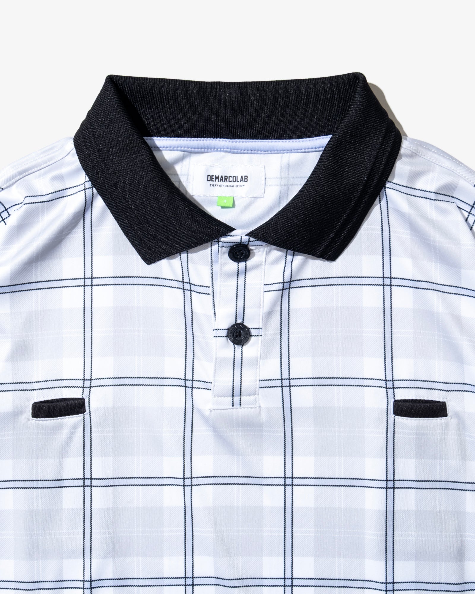 PLAID KUN S/S POLO (White)