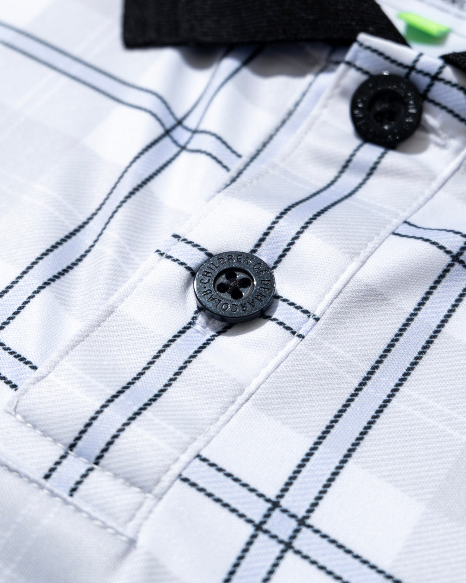 PLAID KUN S/S POLO (White)