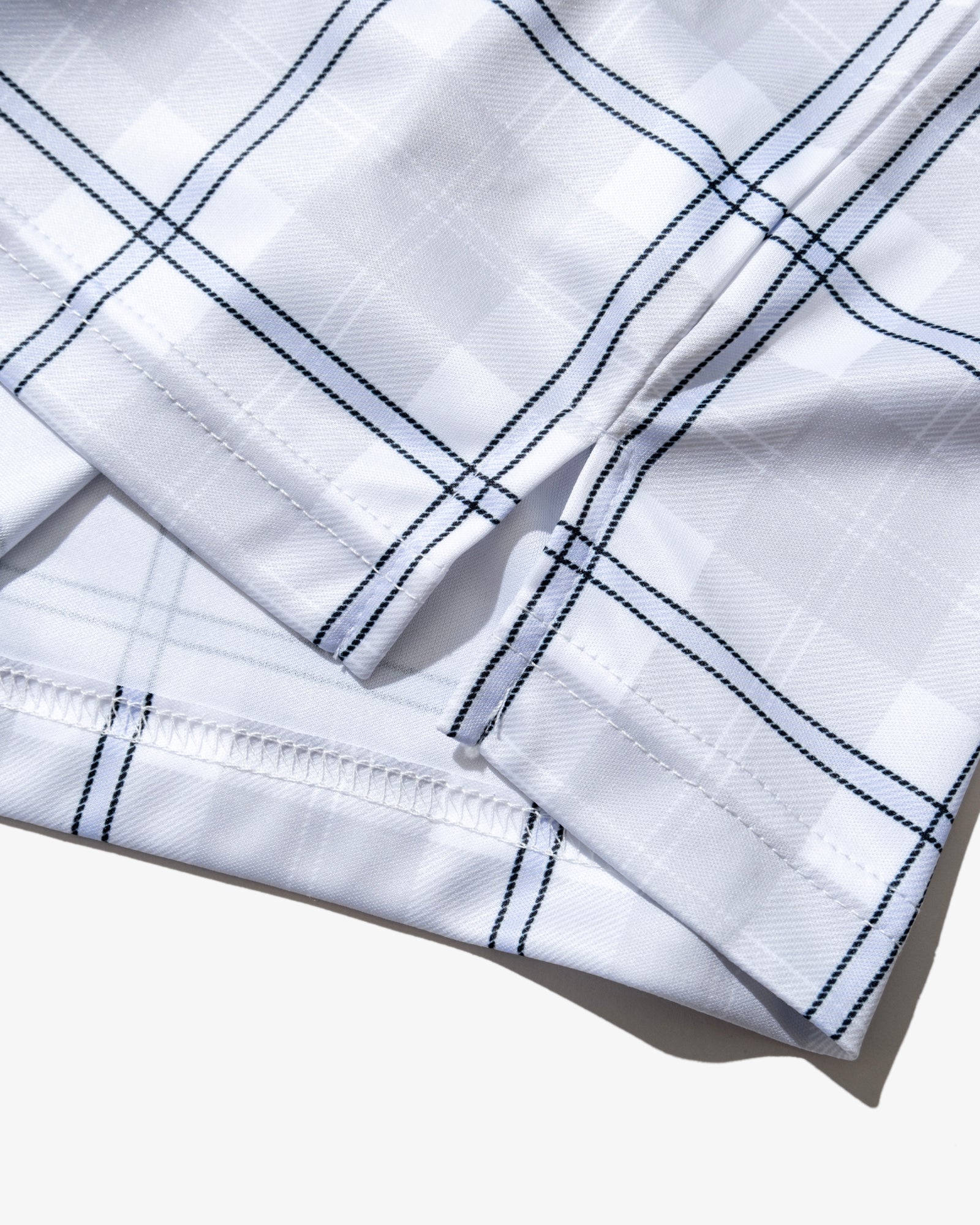 PLAID KUN S/S POLO (White)