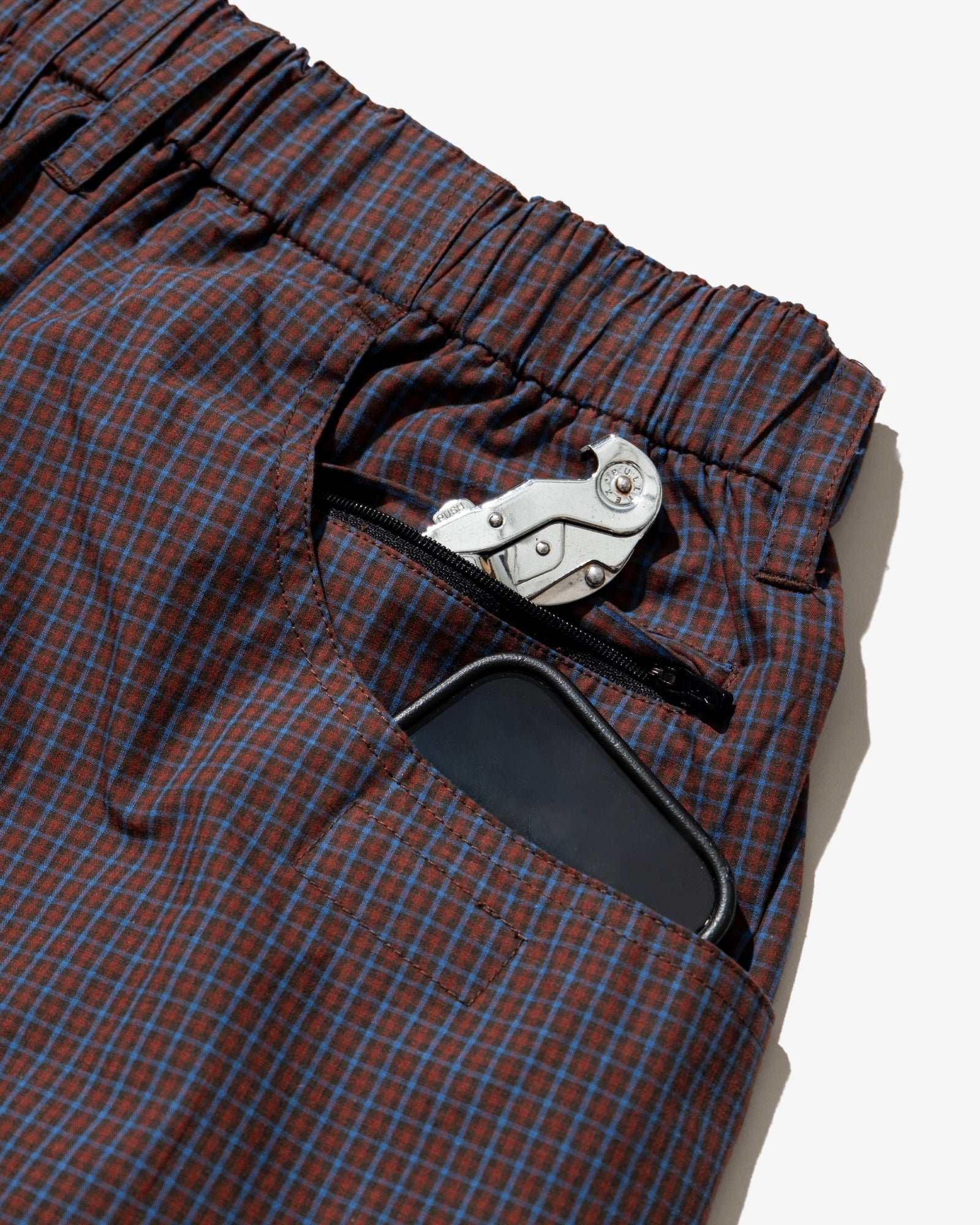 PLAID JUMBO SHORTS (Crimson)