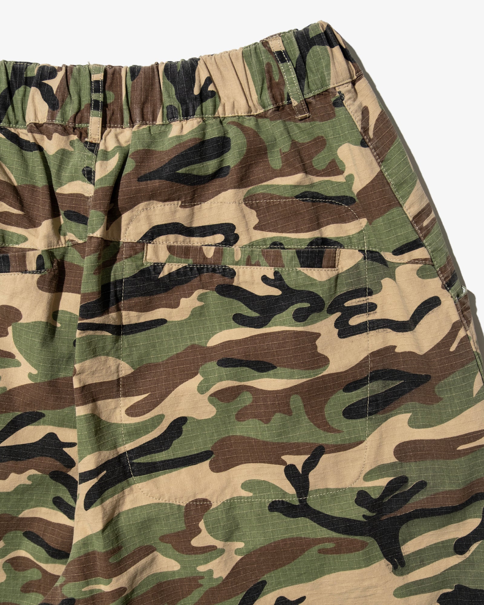 WOODLAND CAMO MOTO SHORTS