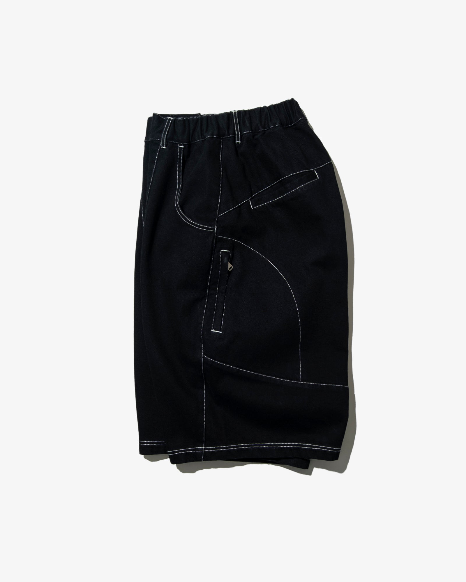 DENIM MOTO SHORTS