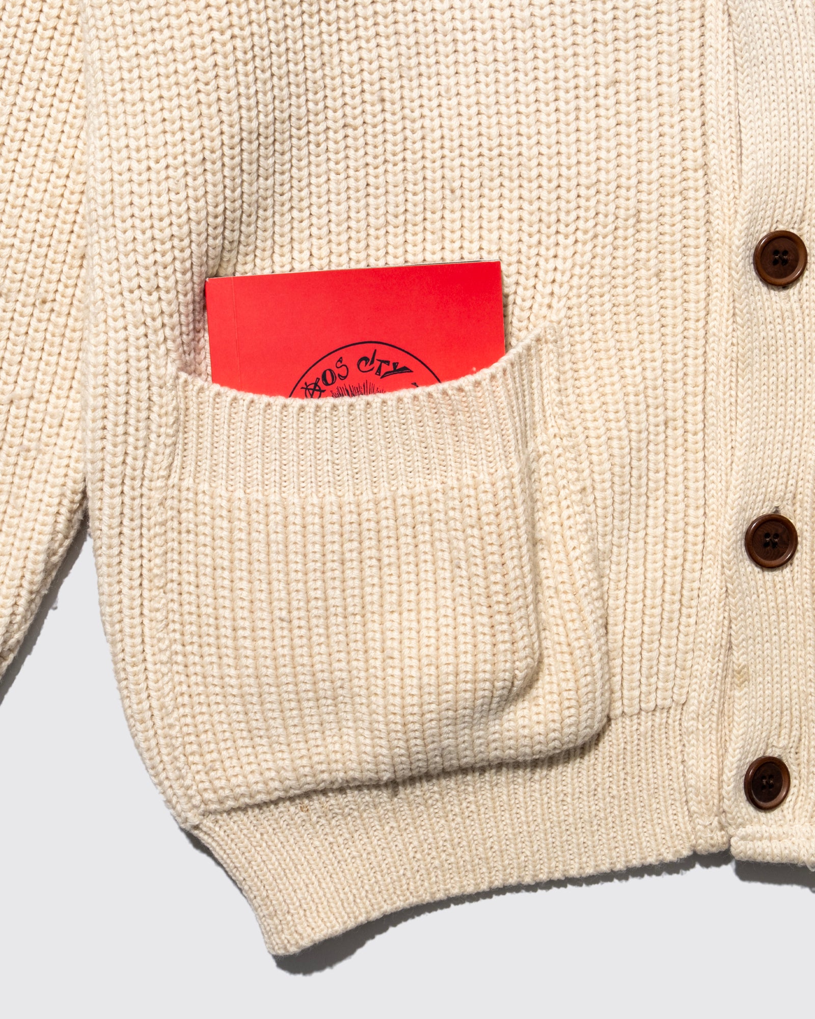 80'S IDEAS FROM MASSIMO OSTI LEATHER COLLAR KNIT SWEATER