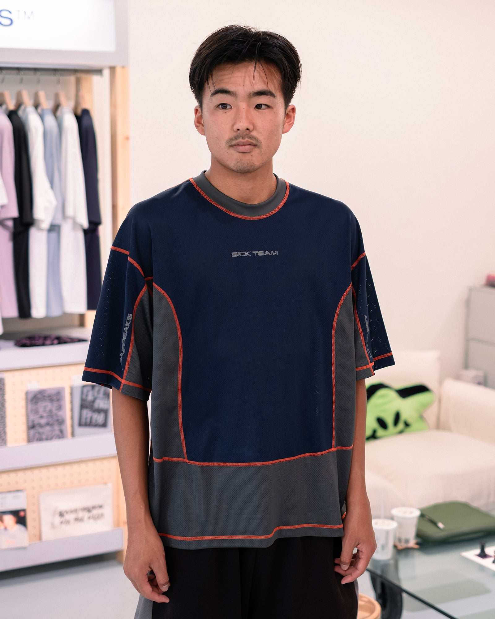 SICK TEAM MESH TRAINING TOP (Navy)