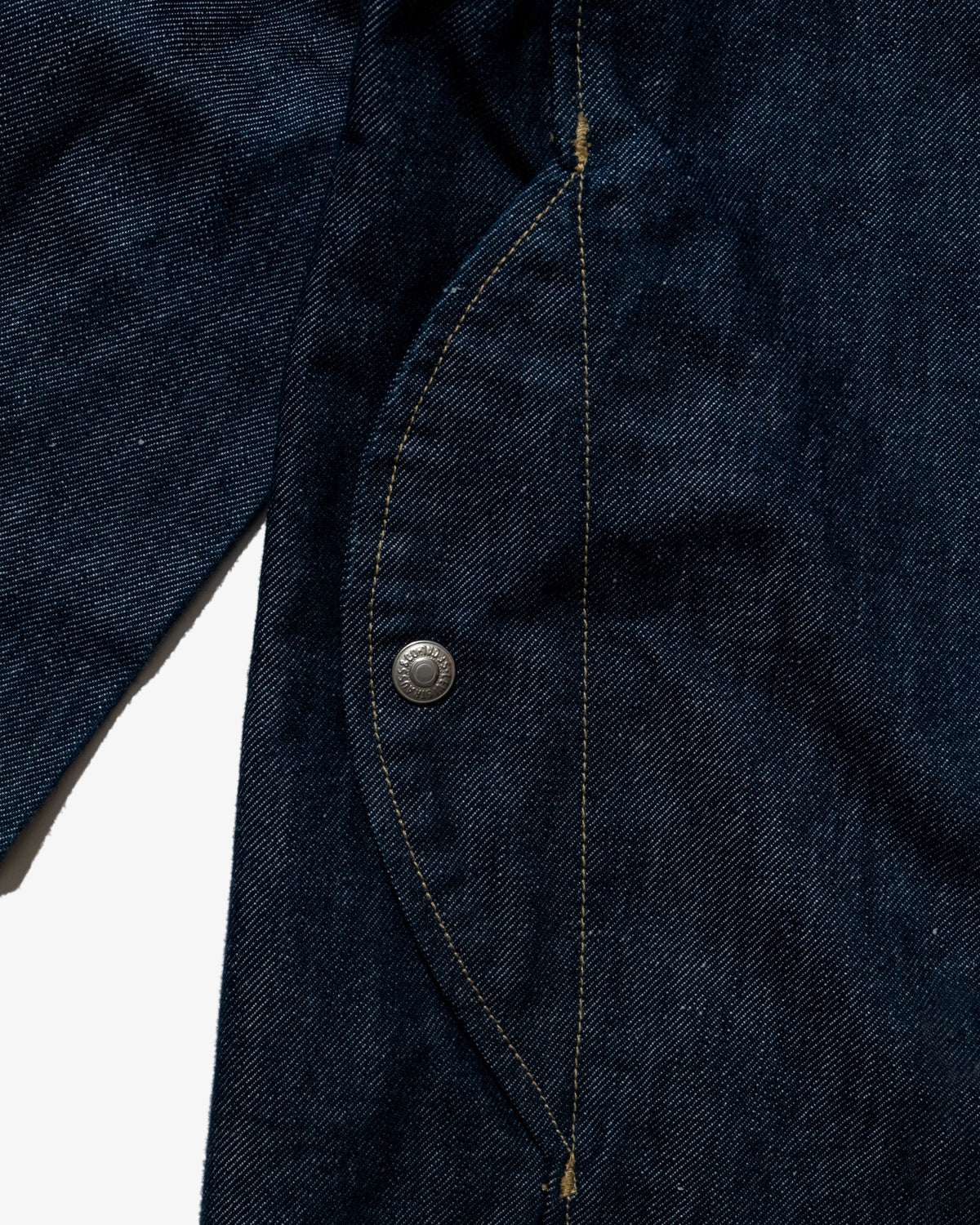 ENGINEERED DENIM HOODED COAT