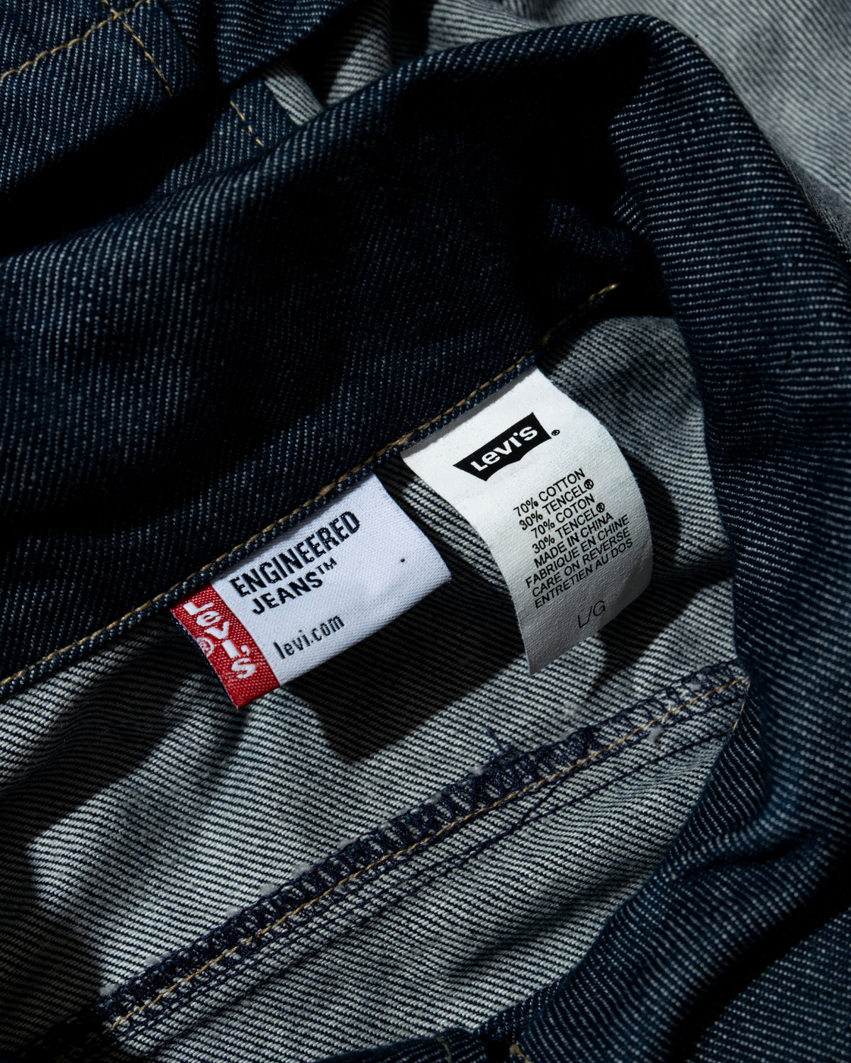 ENGINEERED DENIM HOODED COAT