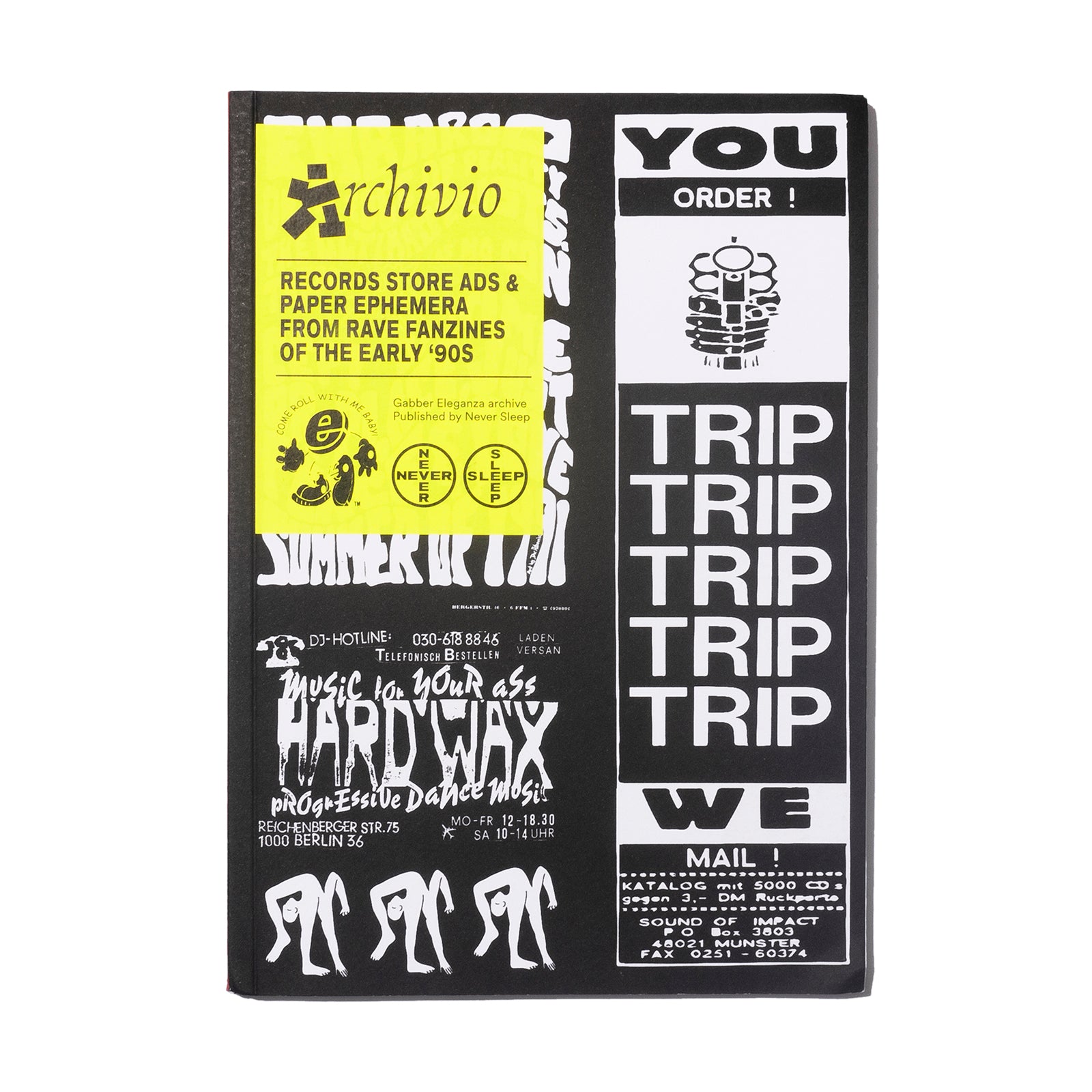 Archivio #1 – Records store ads and paper ephemera from Rave fanzines of the early 90s
