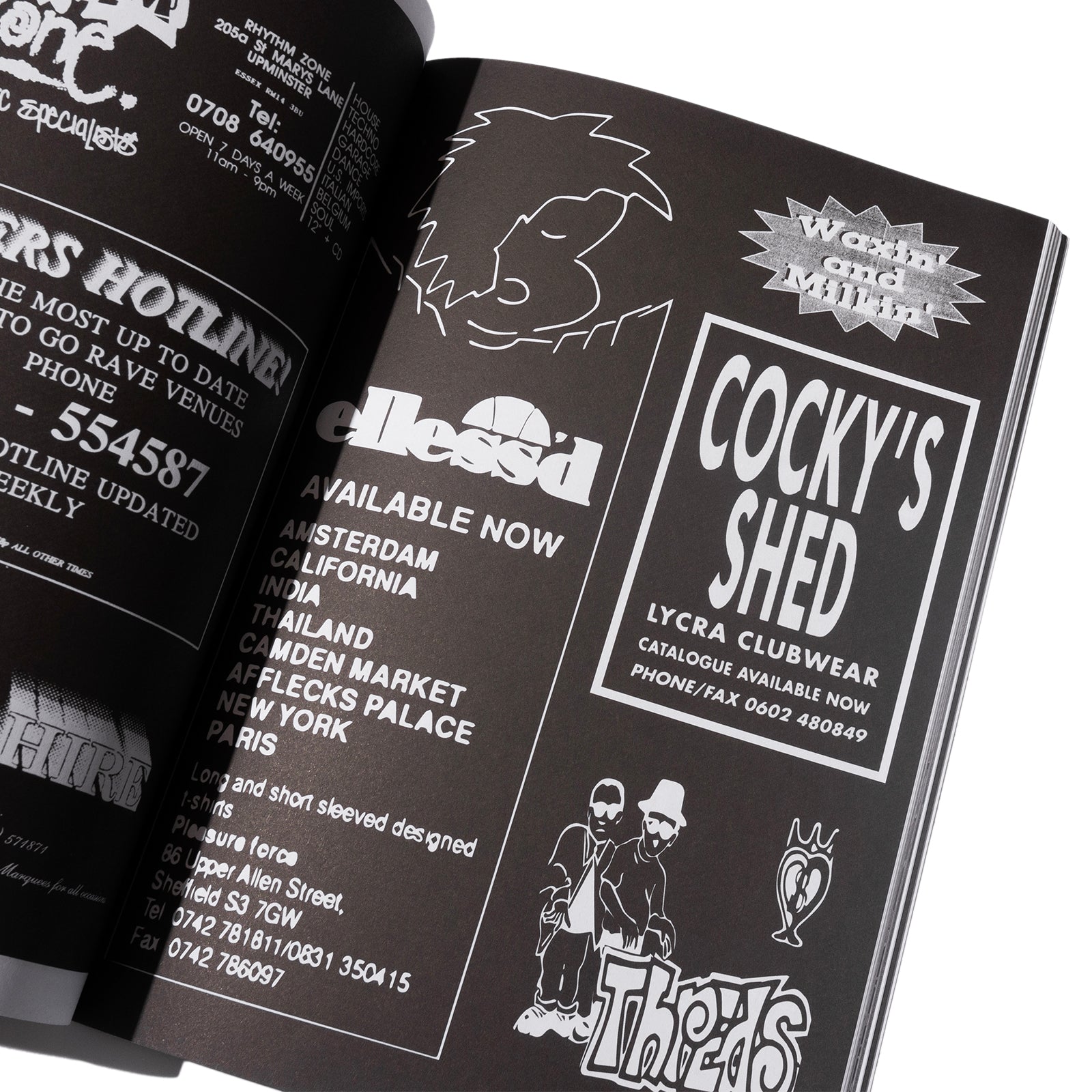 Archivio #1 – Records store ads and paper ephemera from Rave fanzines of the early 90s