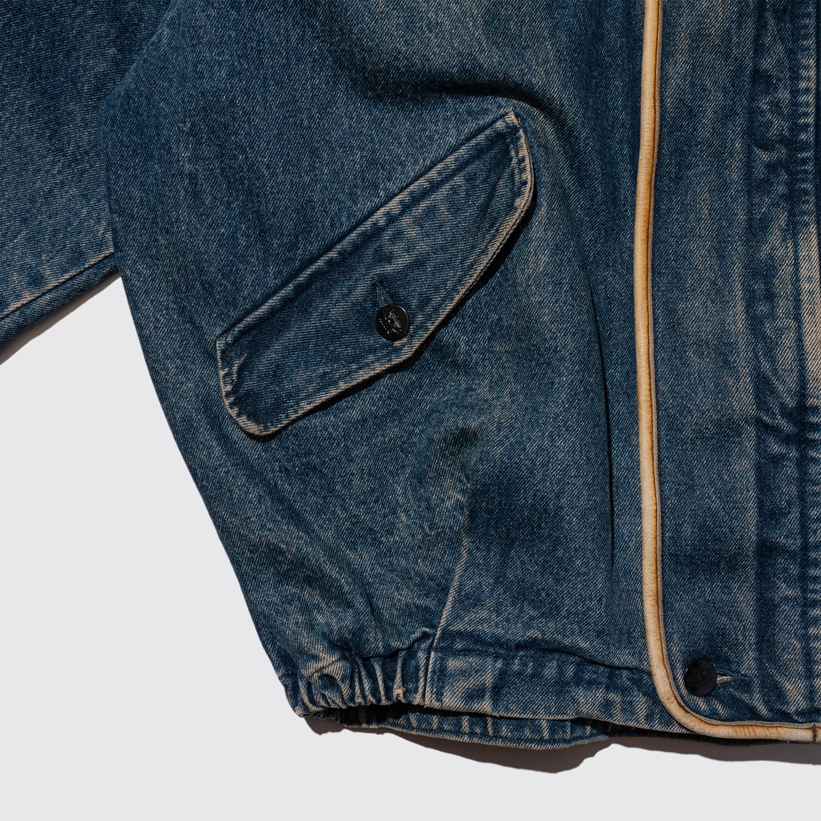 NAVY ARCTIC DENIM LEATHER JACKET