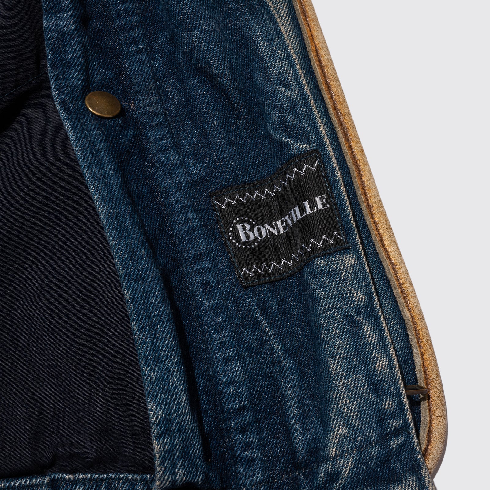 NAVY ARCTIC DENIM LEATHER JACKET