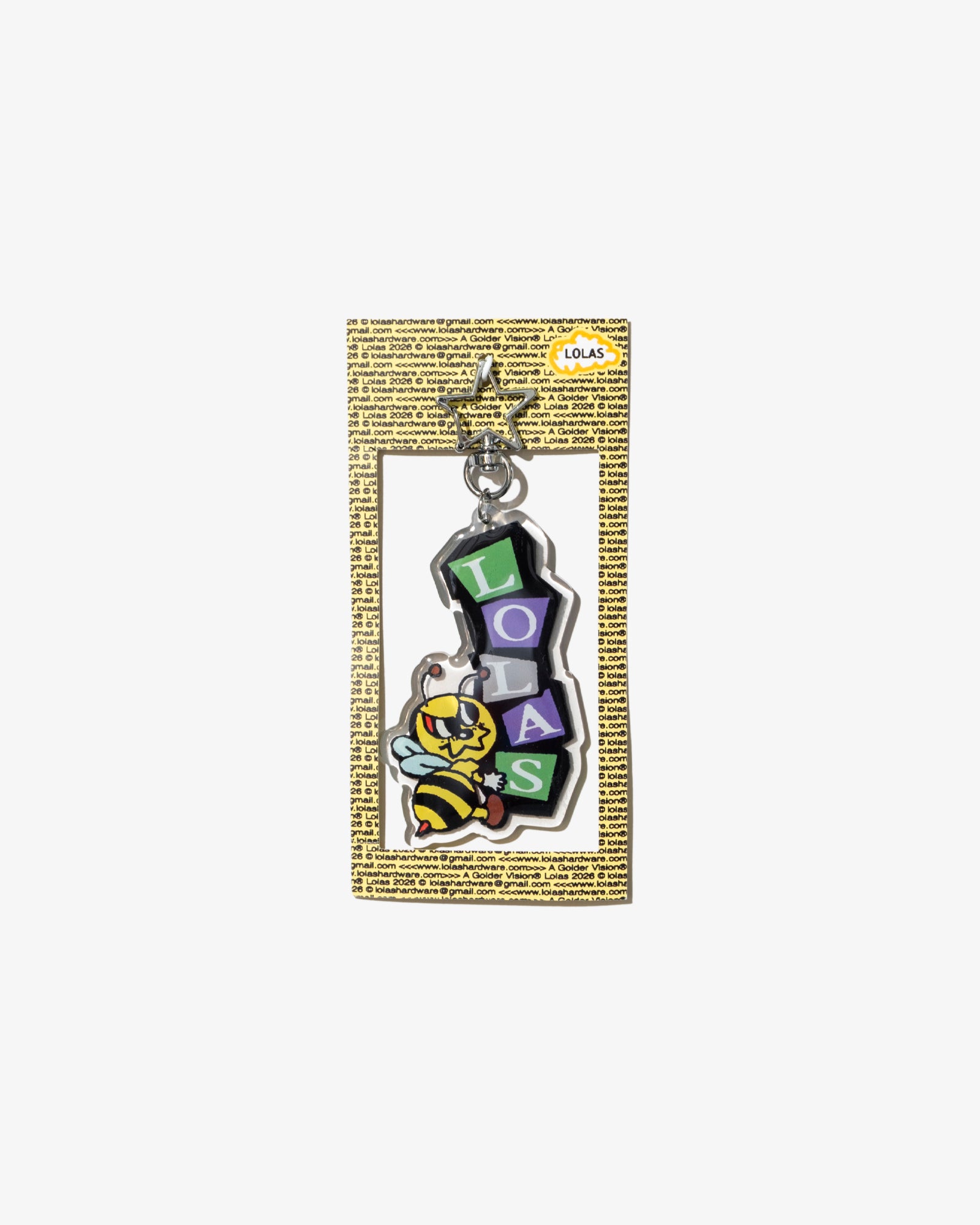 BEE STAR RESIN KEYCHAIN