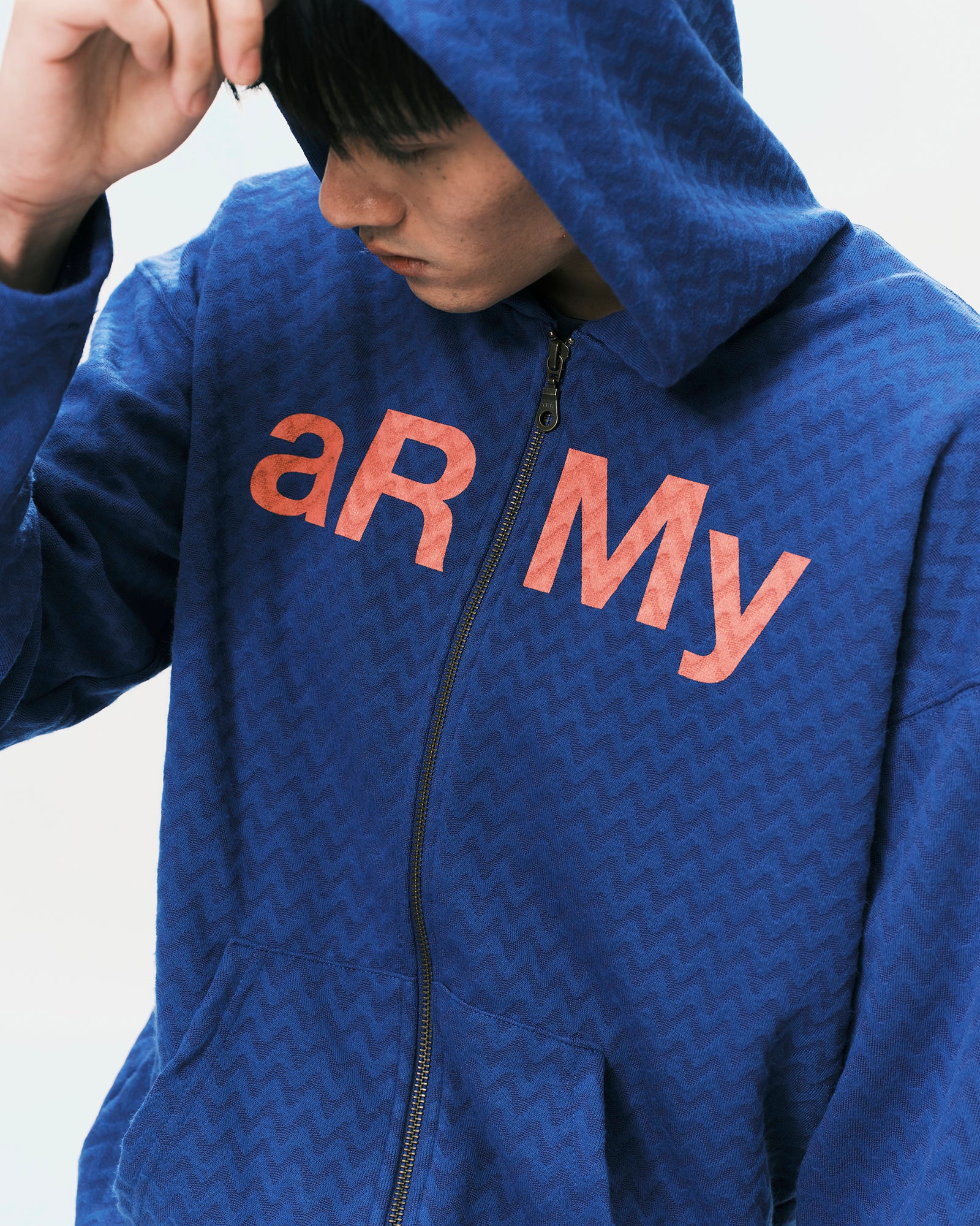 (nu-22) aRMy Slim Wave Zip Hoodie