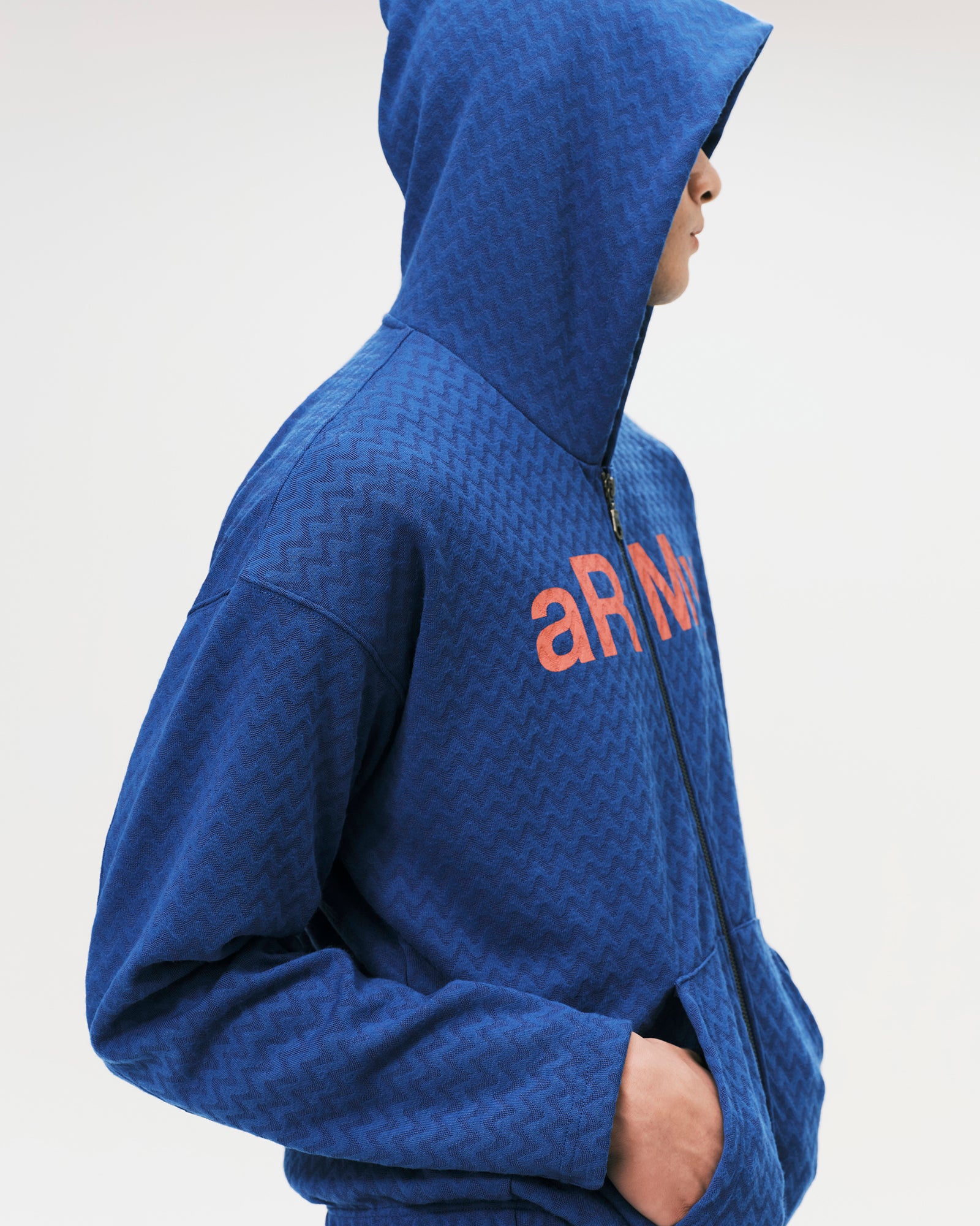 (nu-22) aRMy Slim Wave Zip Hoodie