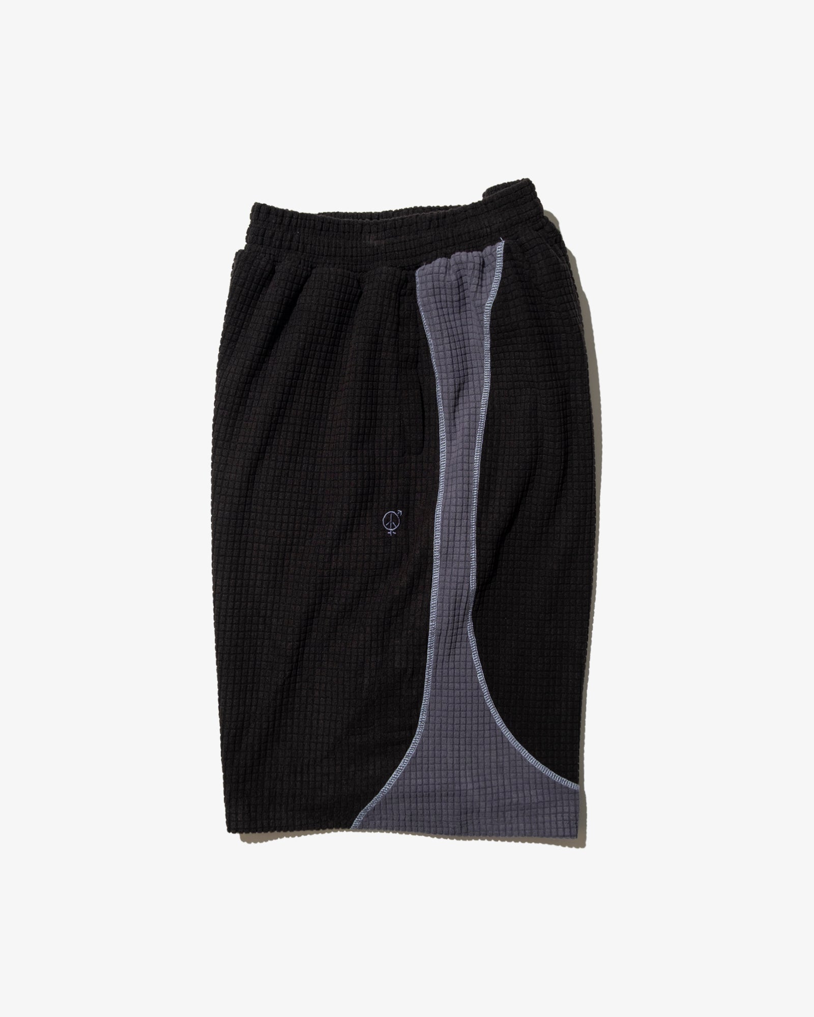GRID FLEECE SHORTS (Black*Grey)