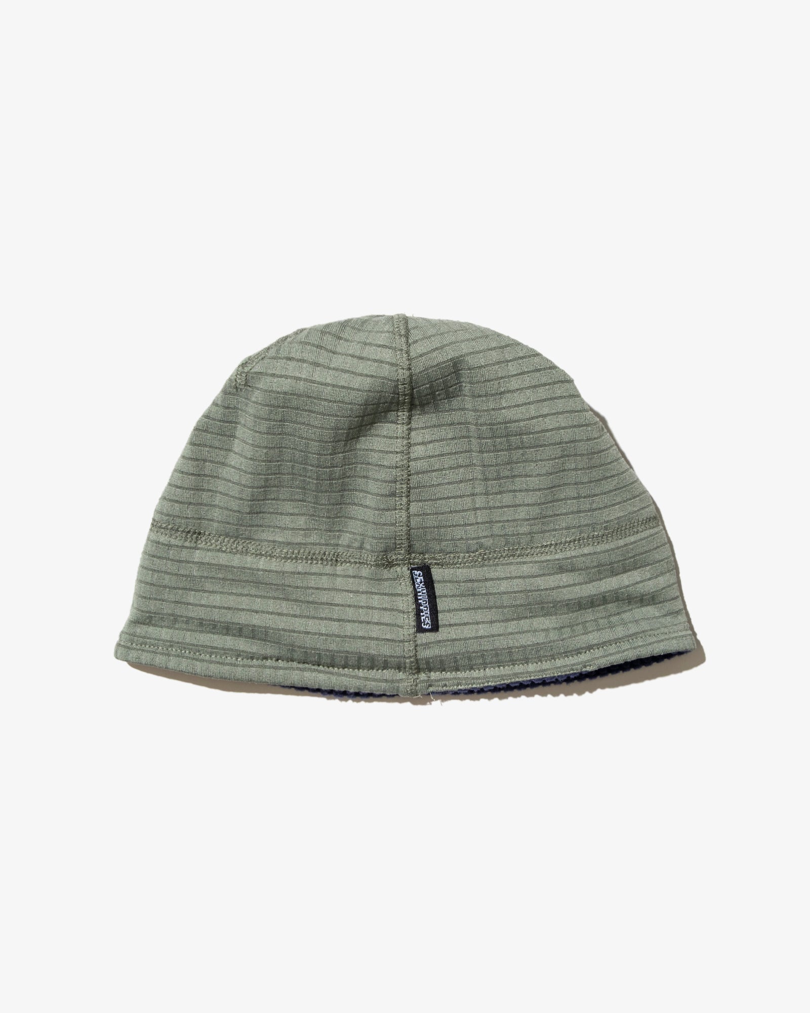 REVERSIBLE GRID FLEECE BEENIE (Navy*Sage)