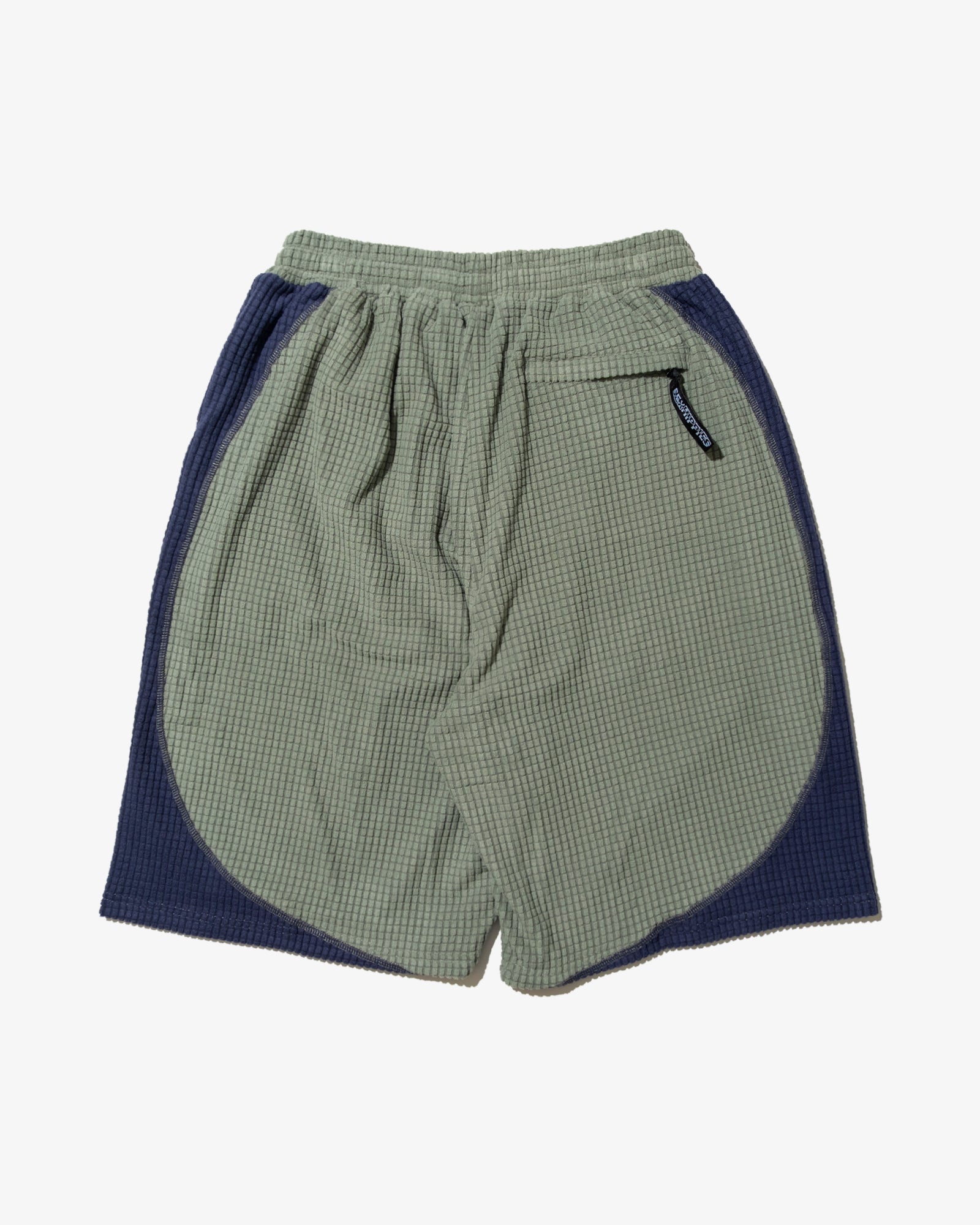 GRID FLEECE SHORTS (Sage*Navy)